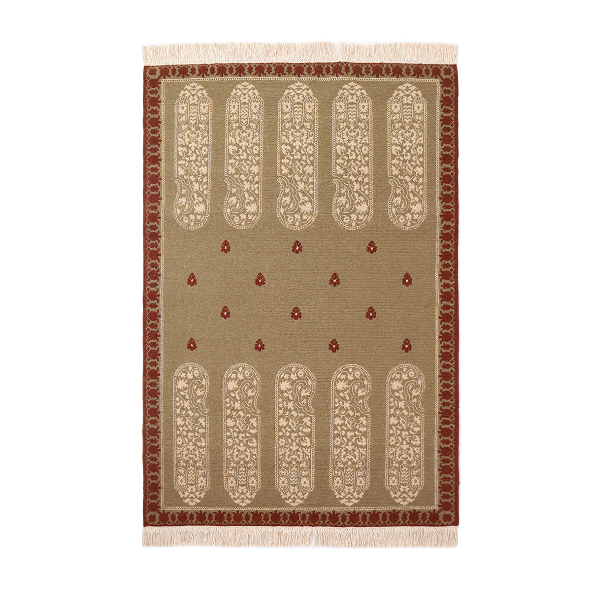 Ambi Bhadohi Soumak Cotton Wool Rug