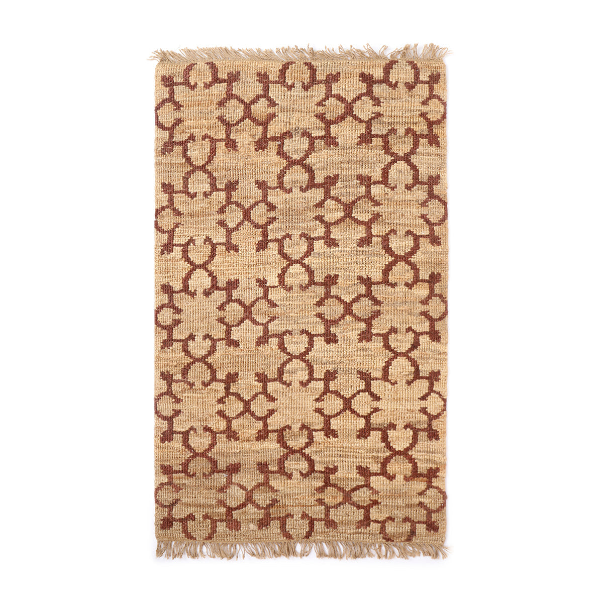 Fret Bhadohi Soumak Jute Rug