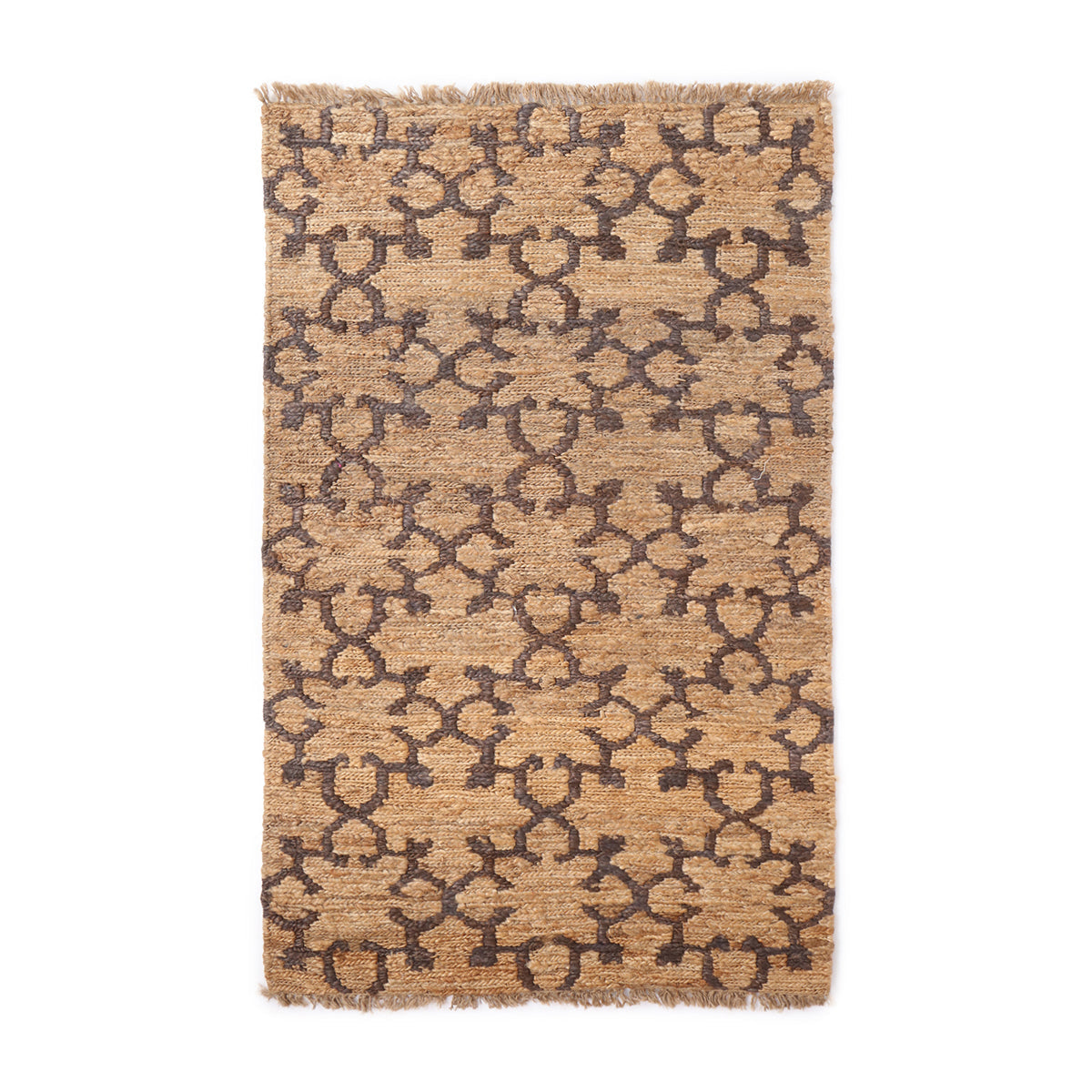 Fret Bhadohi Soumak Jute Rug