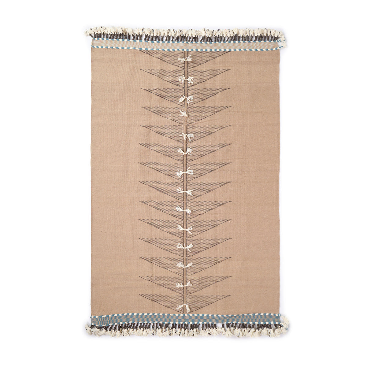 Congo Bhujodi Extra Weft Cotton Wool Rug