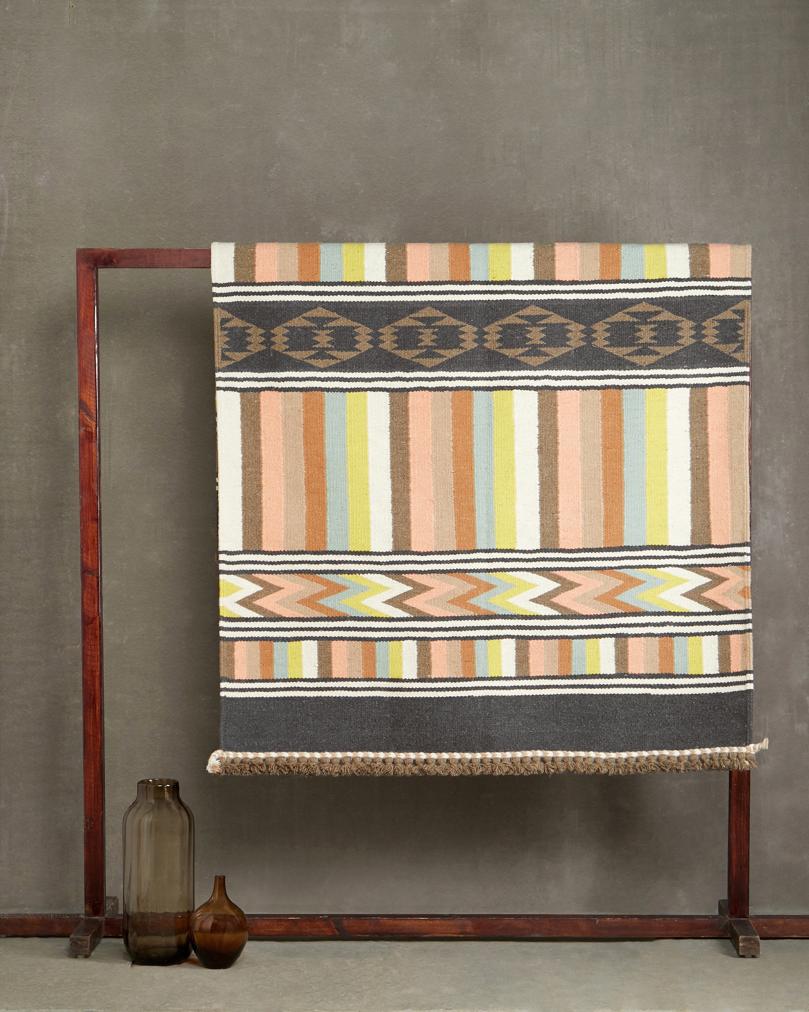 Chinle Bhujodi Kharad Cotton Wool Rug