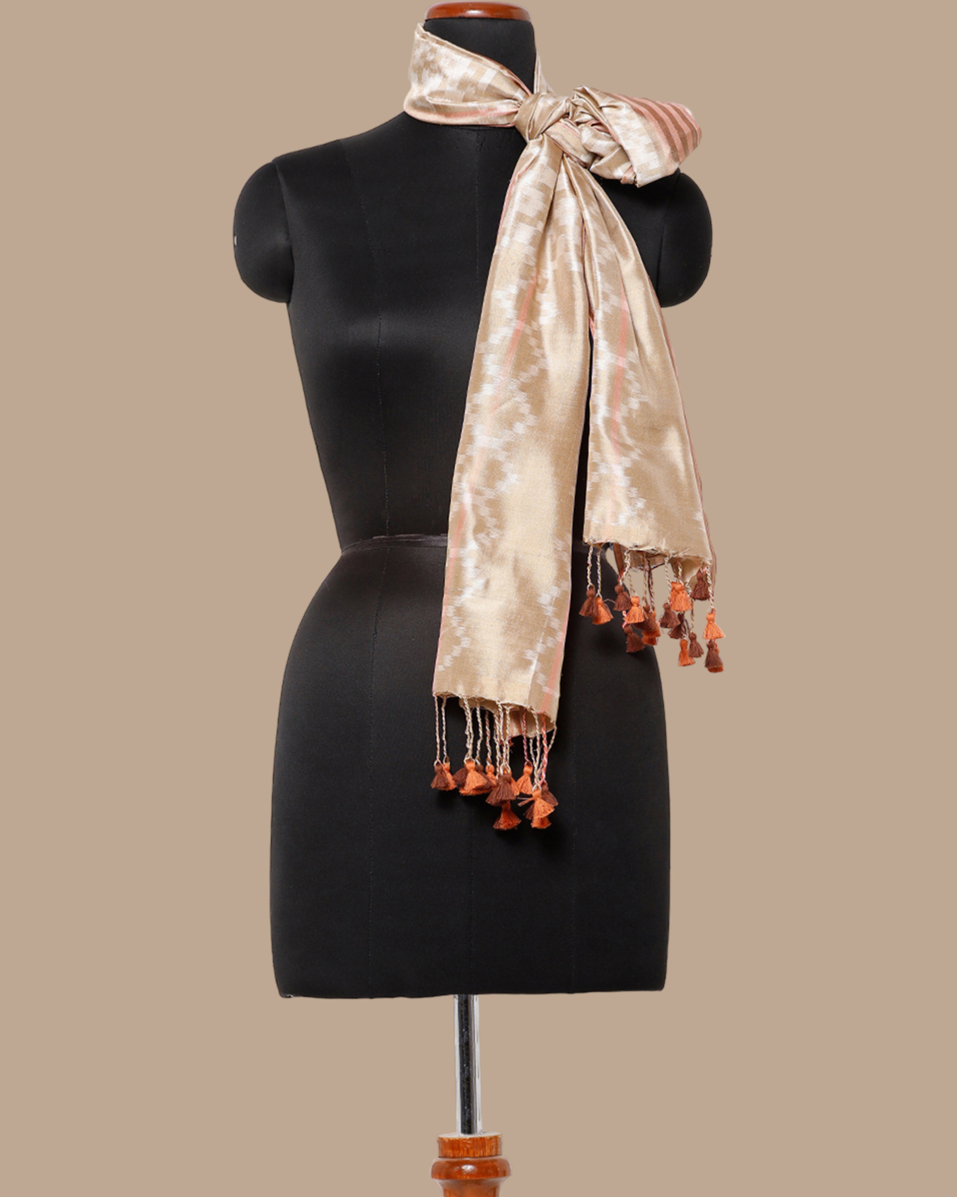 Ilkattu Pochampally Weft Ikat Silk Stole