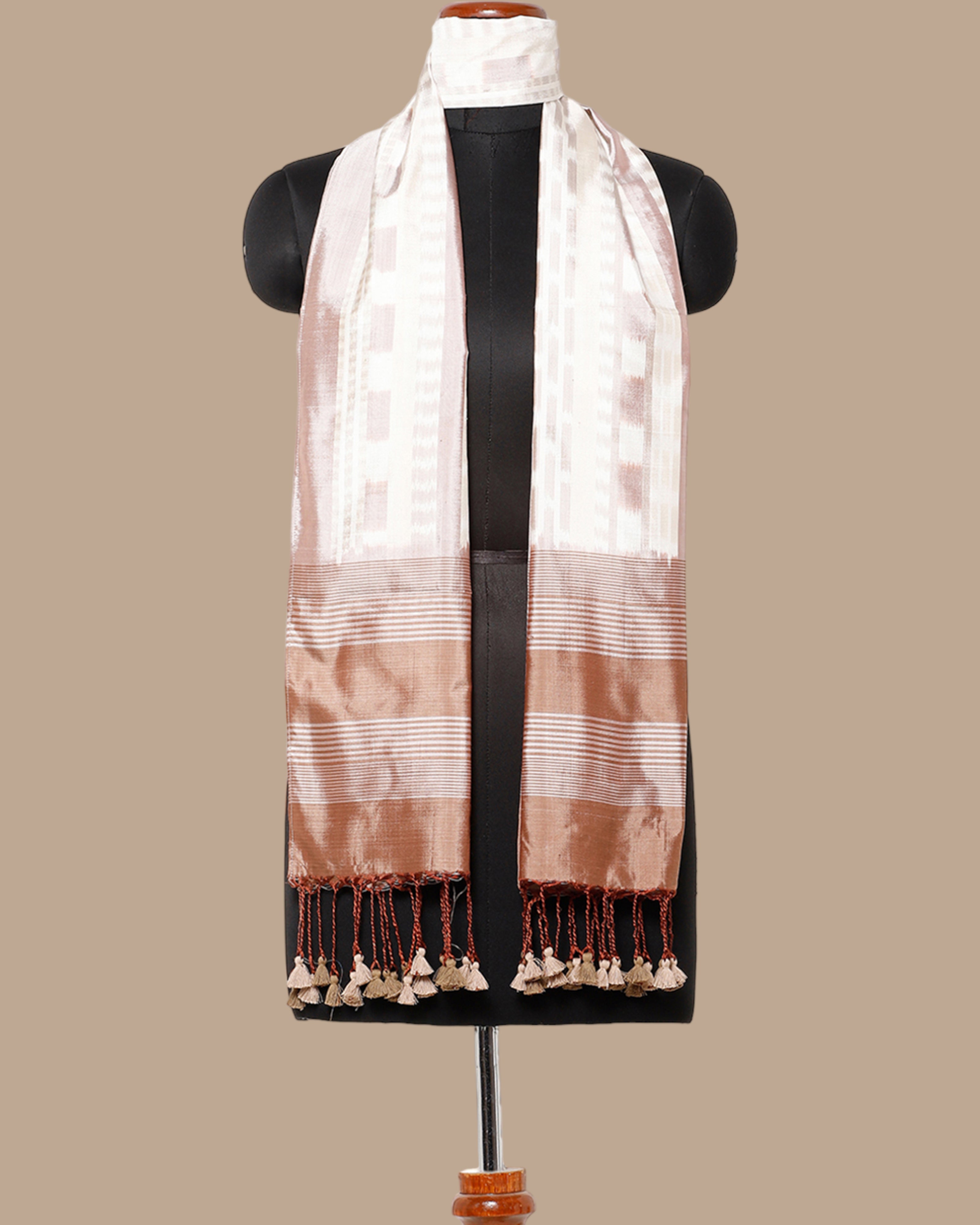 Indi Pochampally Warp Ikat Silk Stole