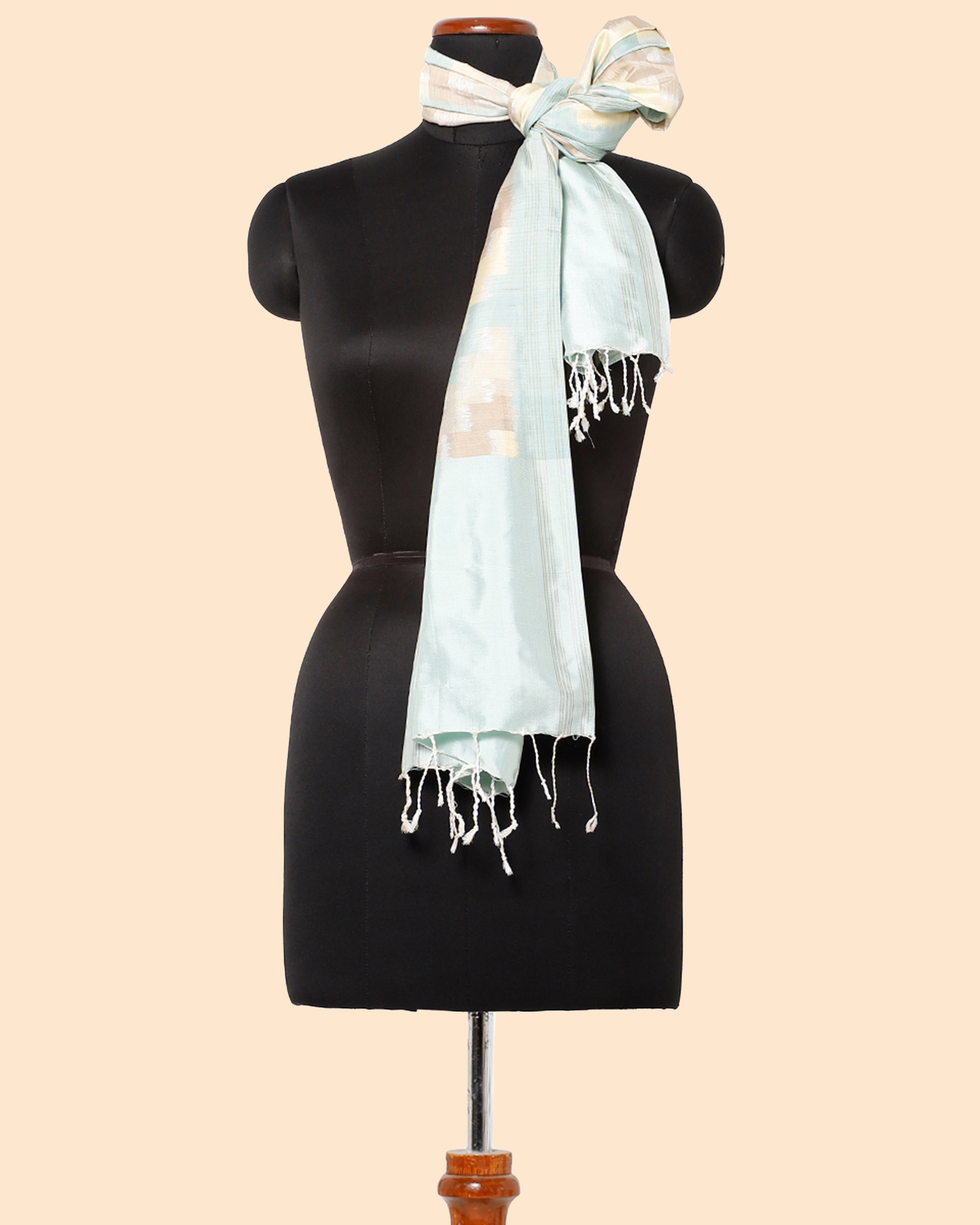 Stepping Pochampally Weft Ikat Silk Stole