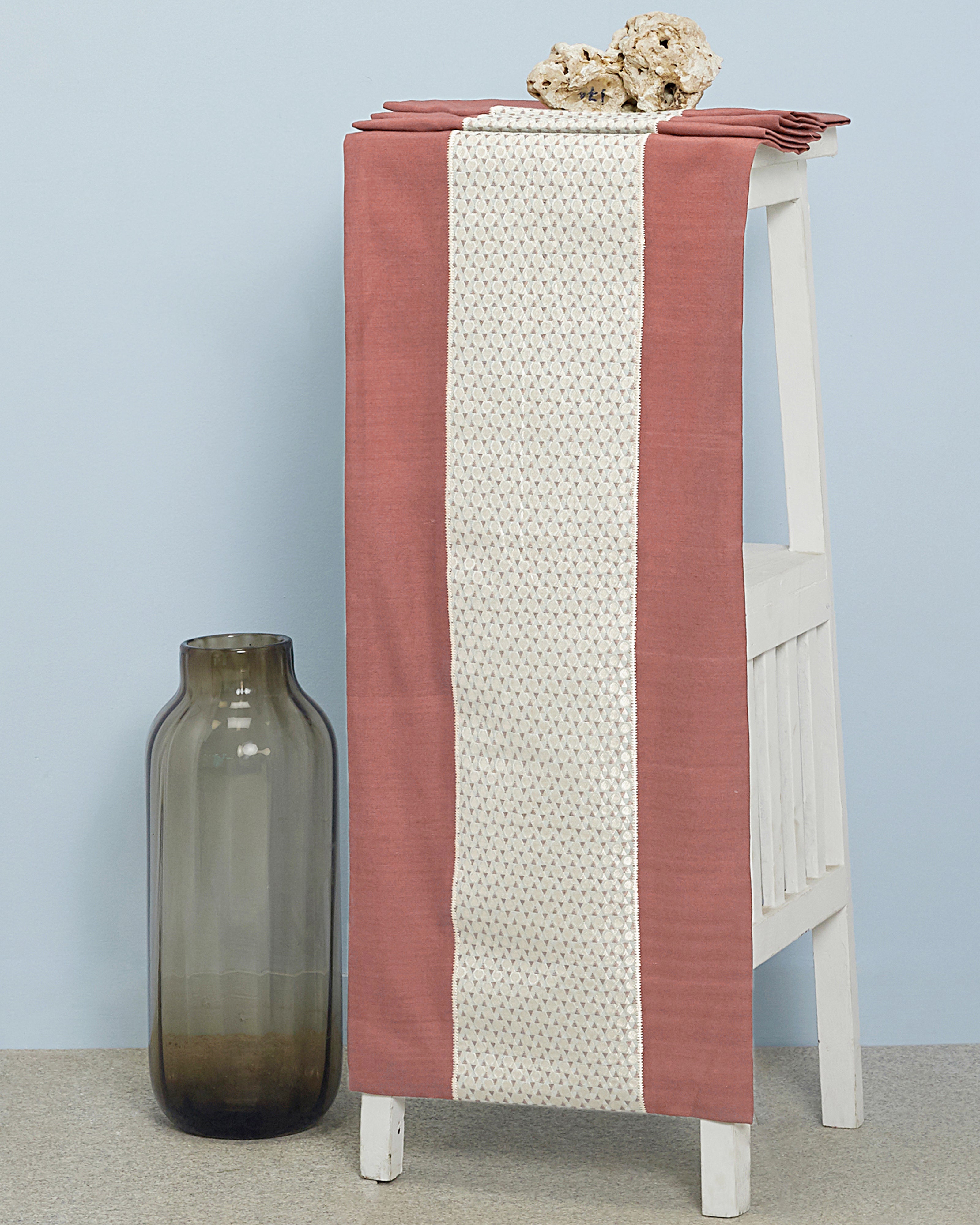 Heja Banarasi Satin Brocade Silk Cotton Table Runner