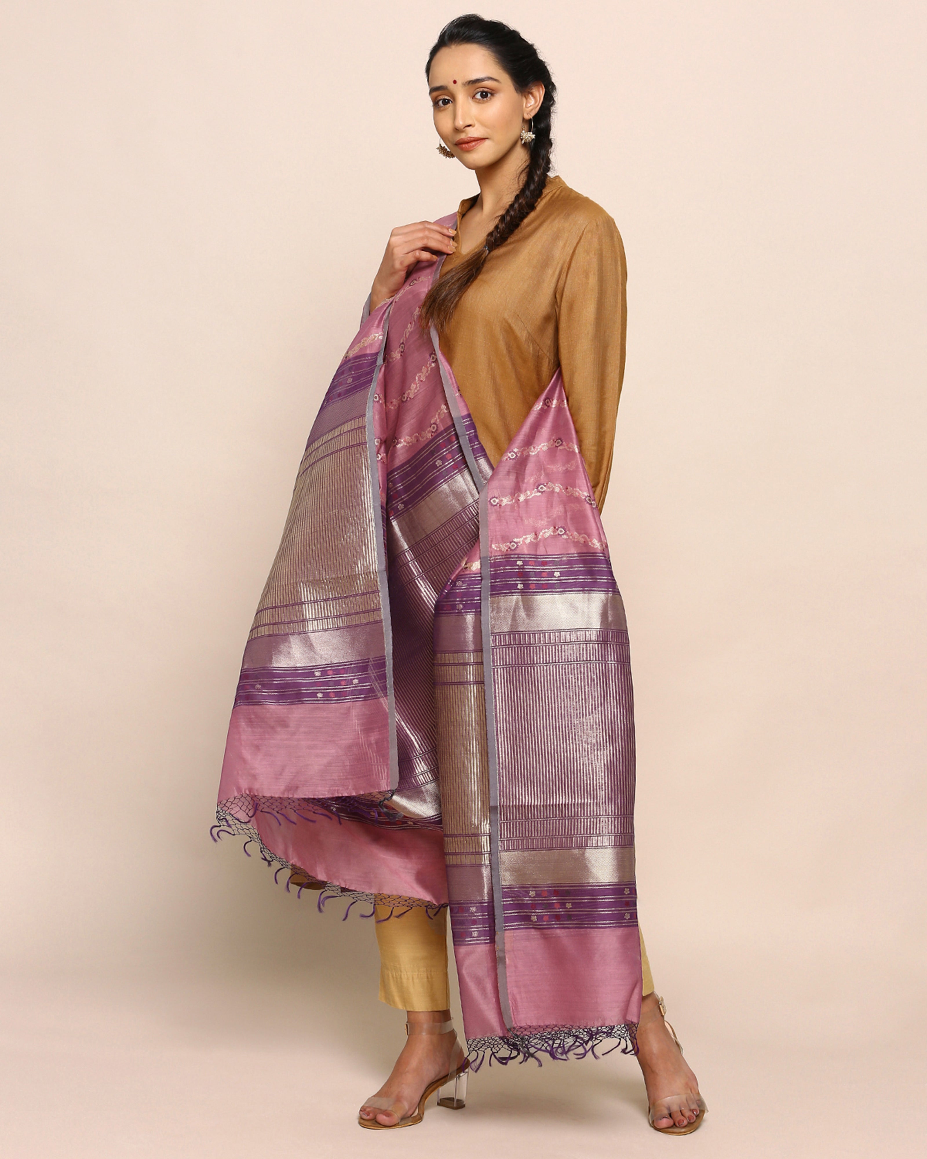 Varsha Banarasi Kadwa Silk Cotton Dupatta