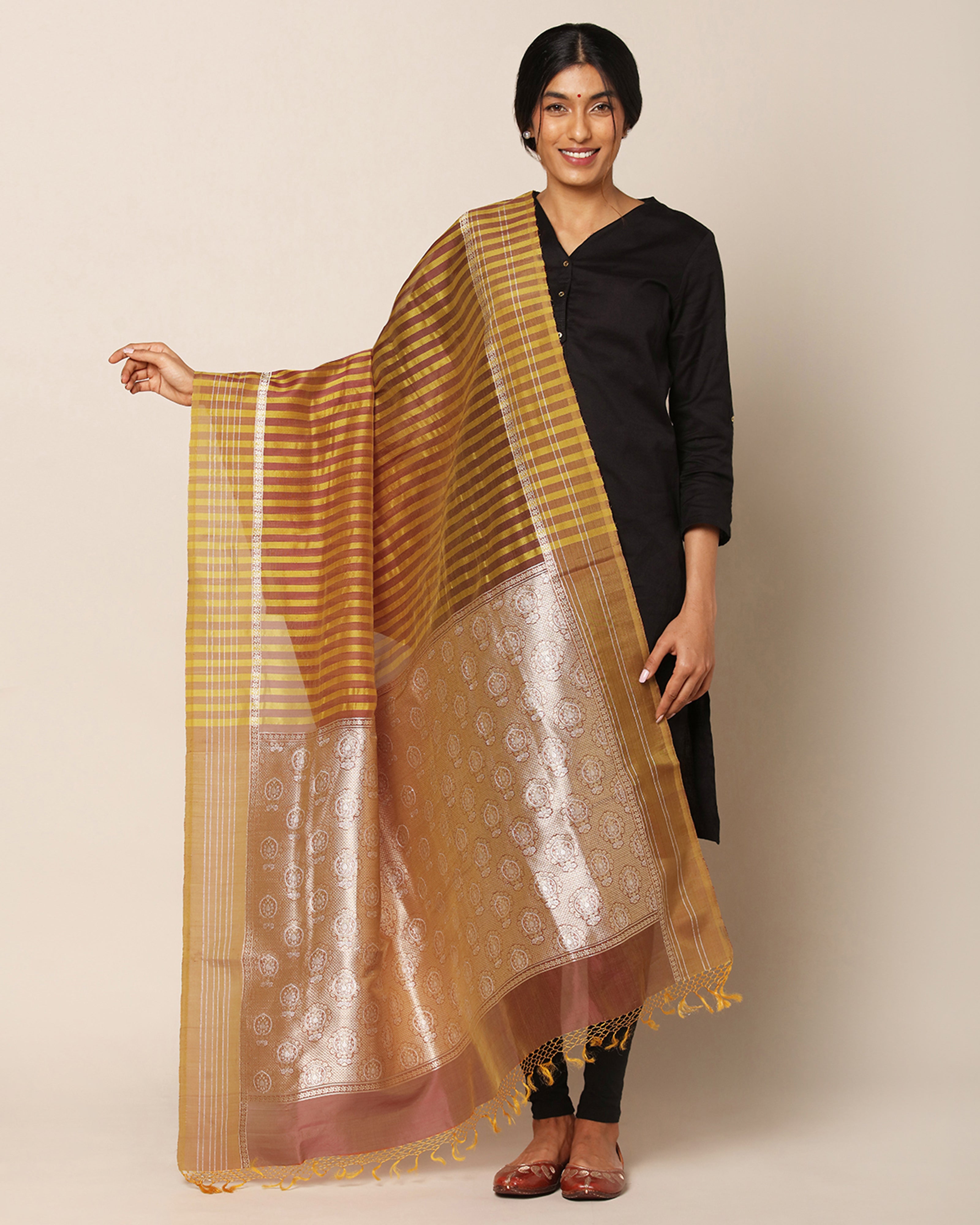 Mira Banarasi Kadwa Silk Dupatta
