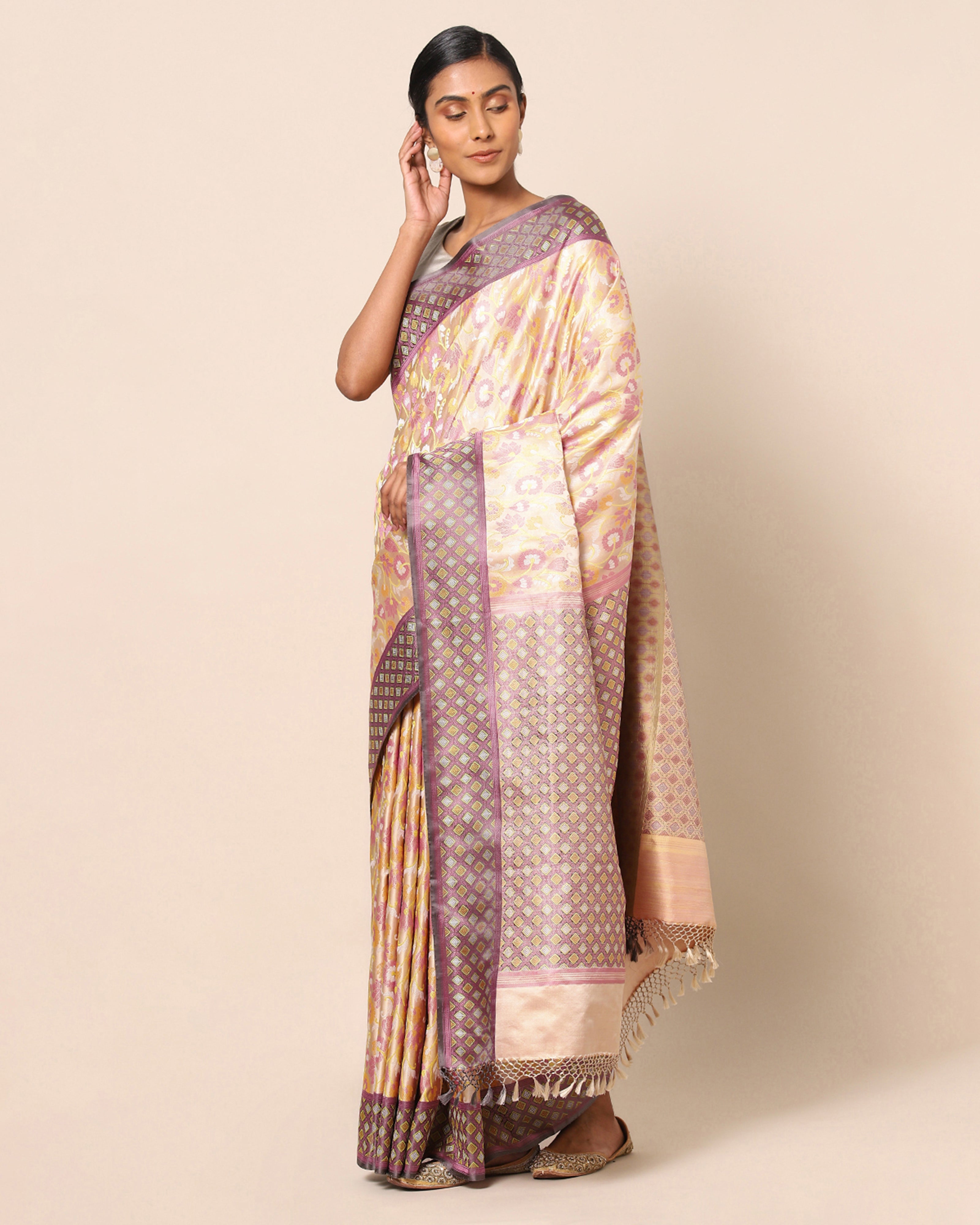 Summer Banarasi Tanchoi Silk Saree