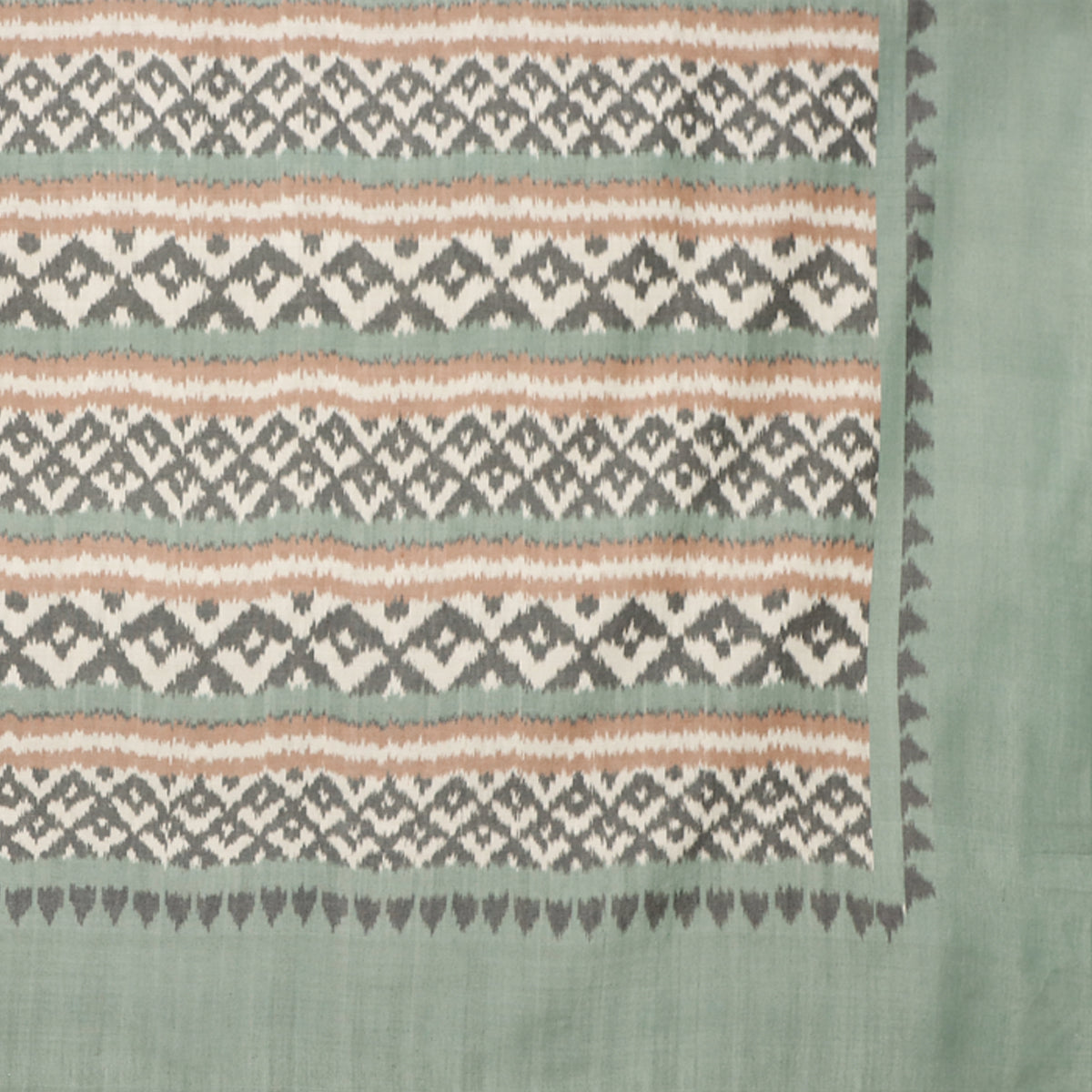 Surface Pochampally Warp Ikat CottonDouble Bed Cover