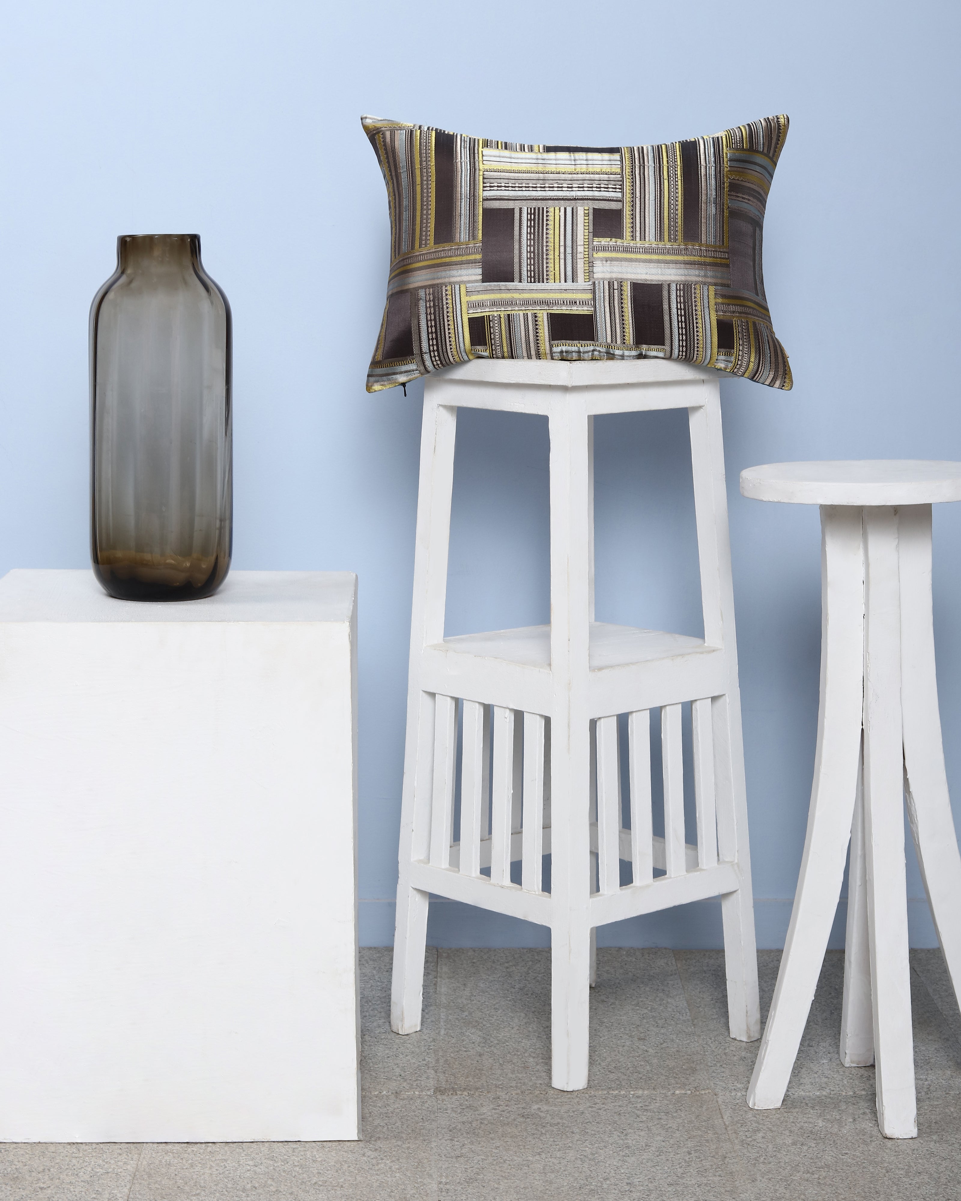 Zulu Banarasi Gyasar Silk Cushion Cover