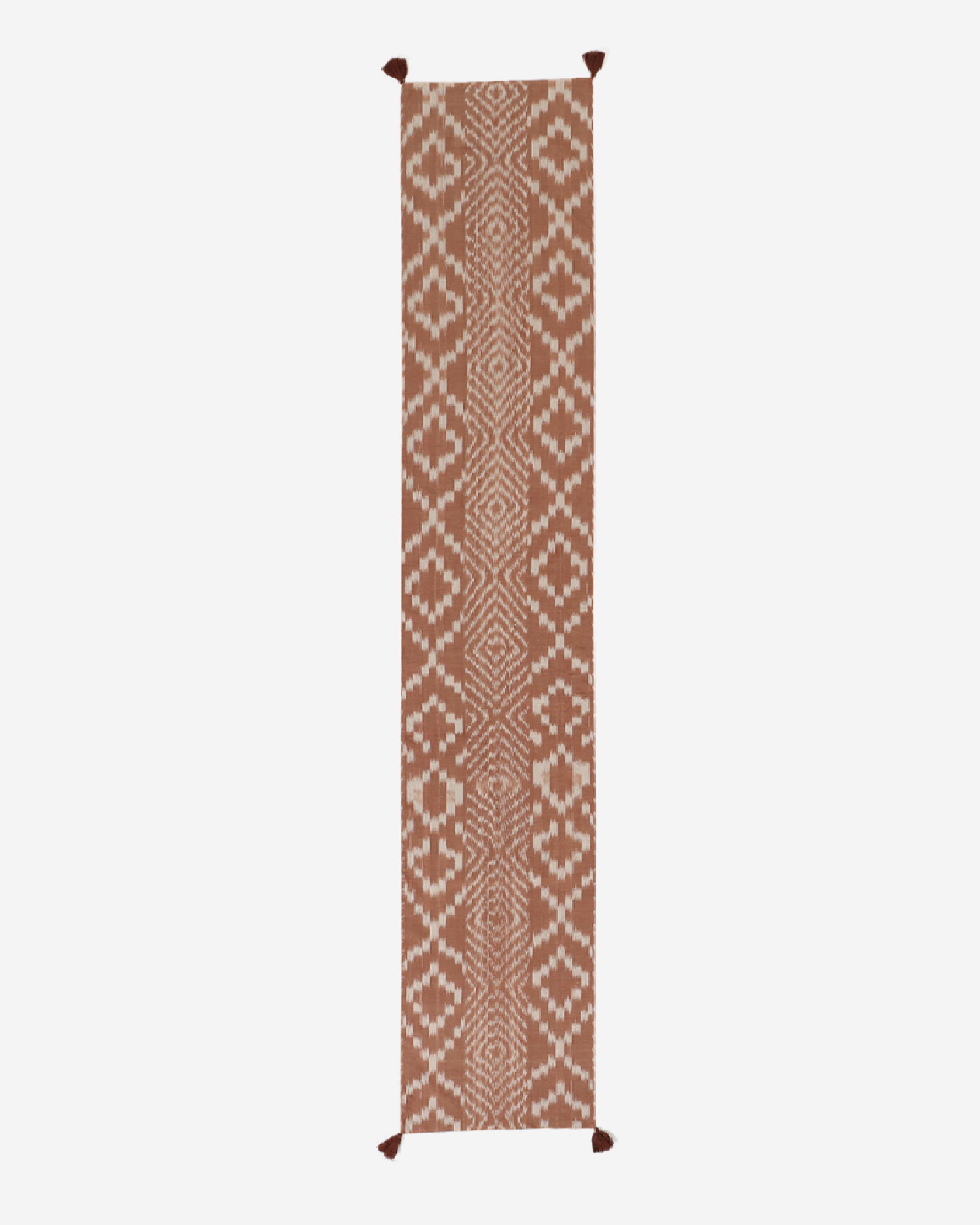 Stria Pochampally Warp Ikat Cotton Table Runner