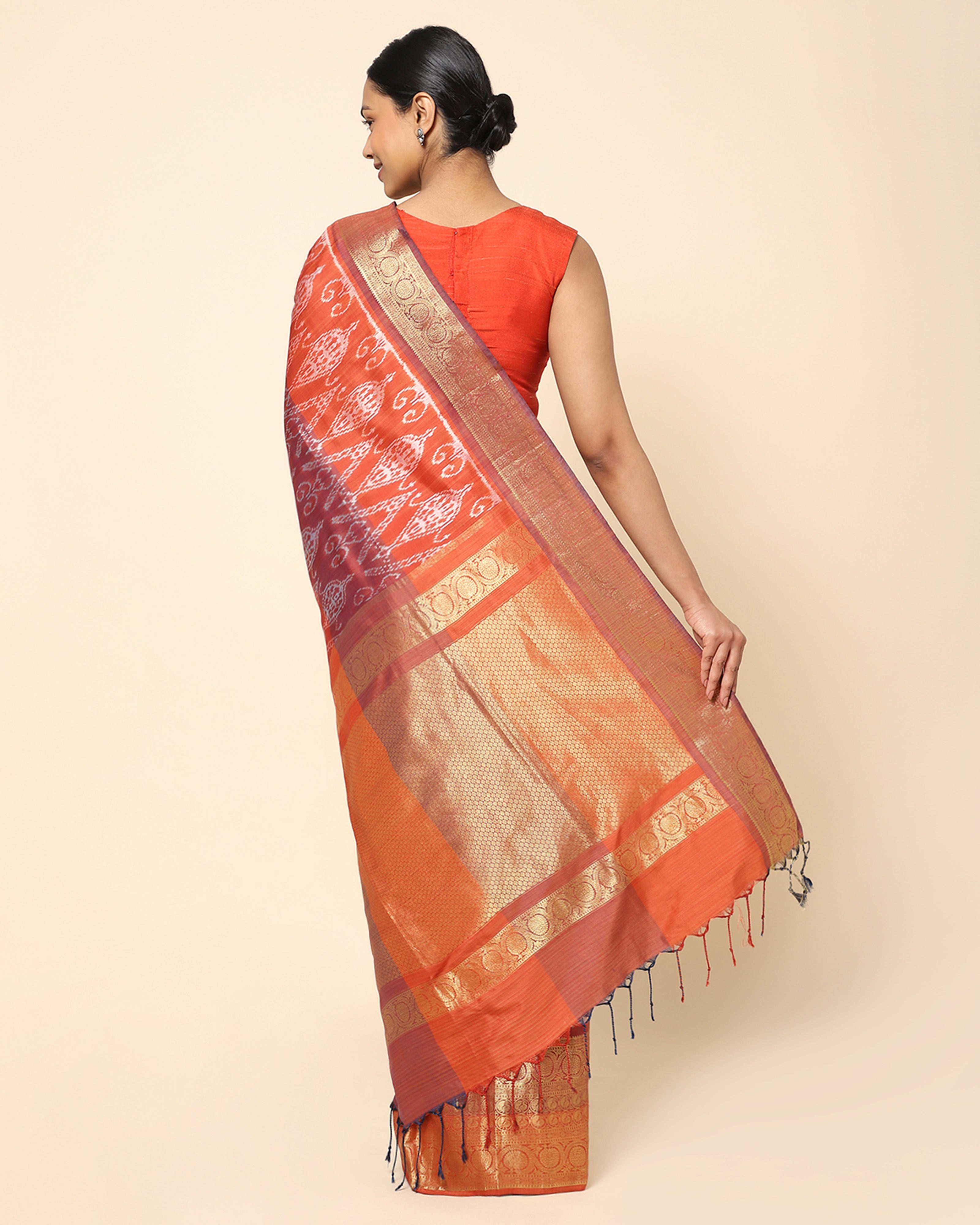 Koyal Pochampally Weft Ikat and Jacquard Silk Saree