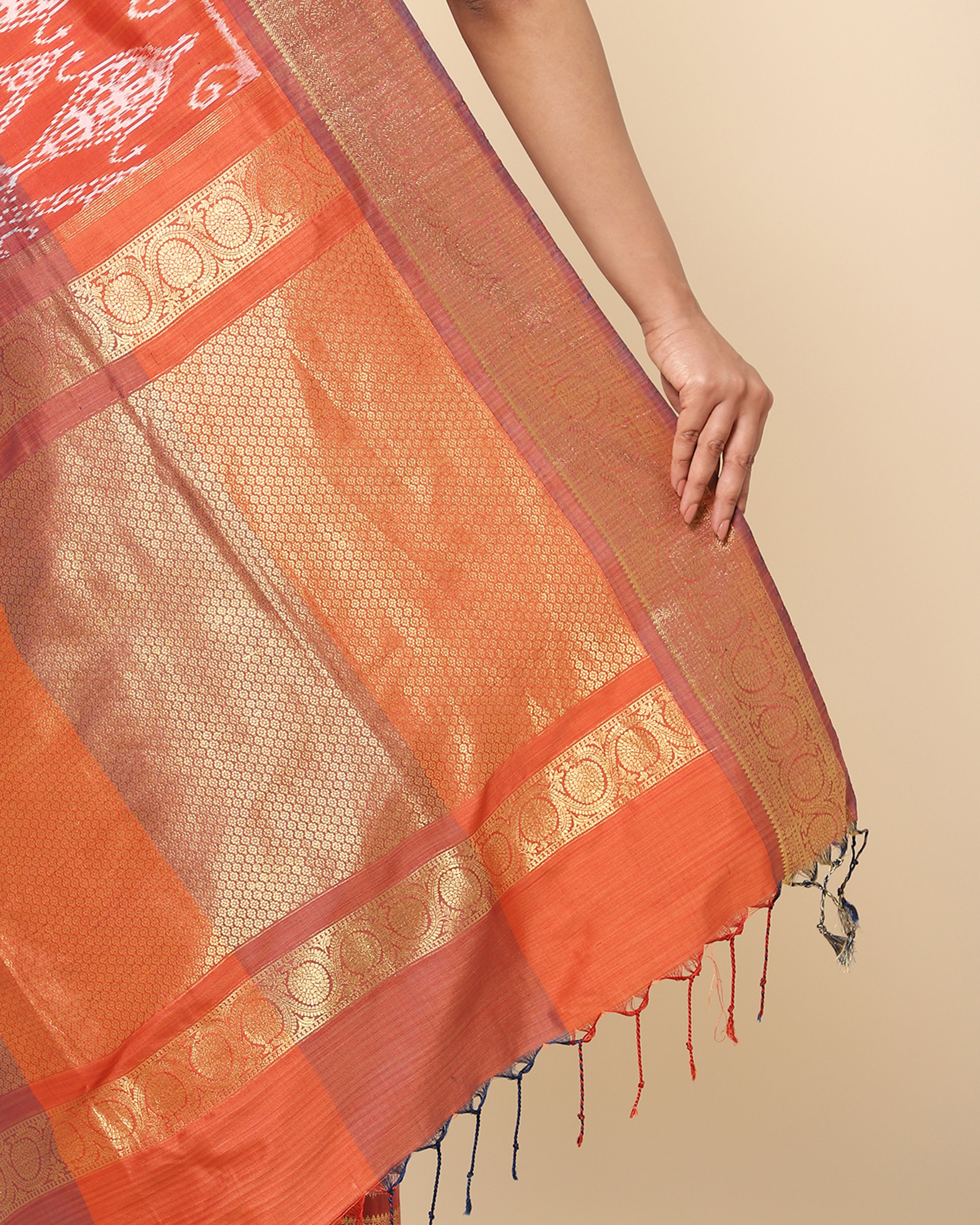 Koyal Pochampally Weft Ikat and Jacquard Silk Saree
