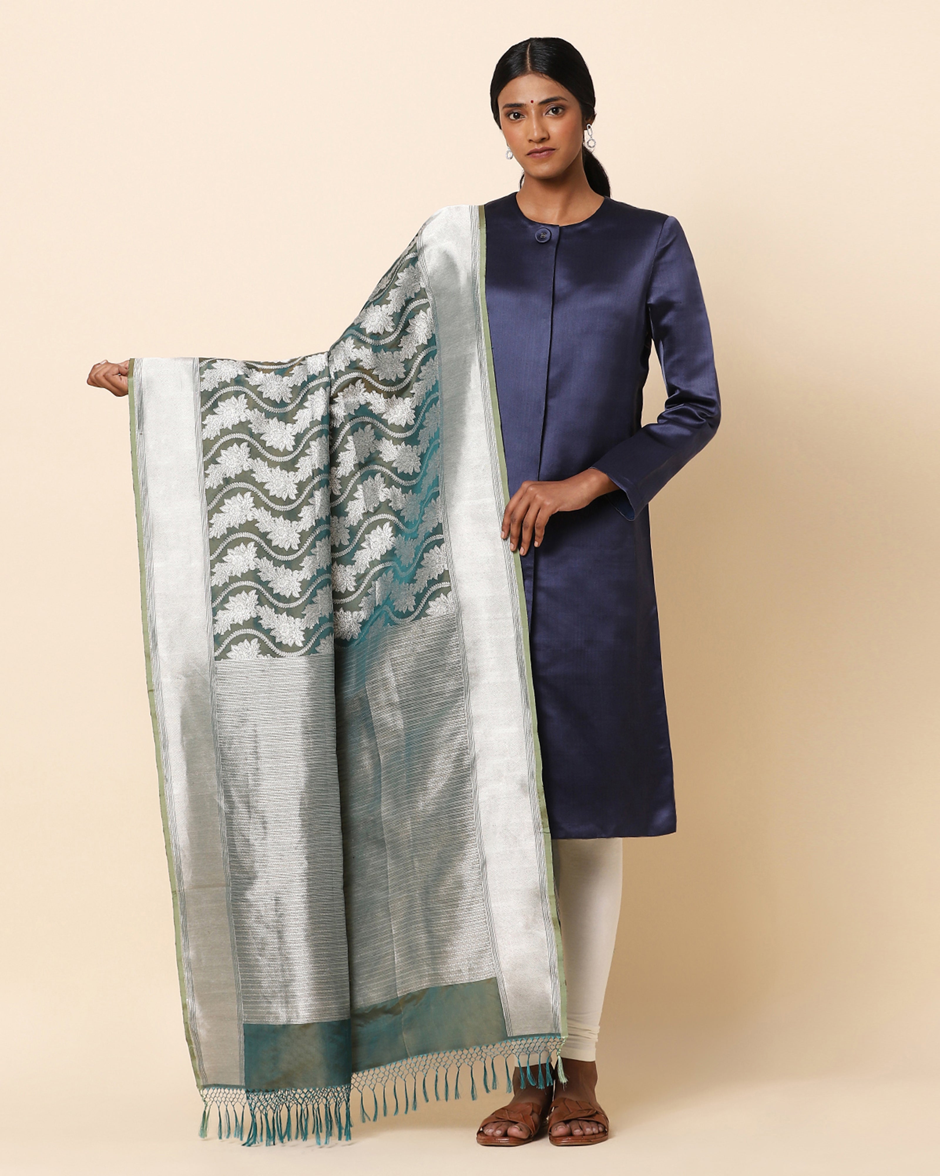 Kaveri Banarasi Kadwa Silk Dupatta