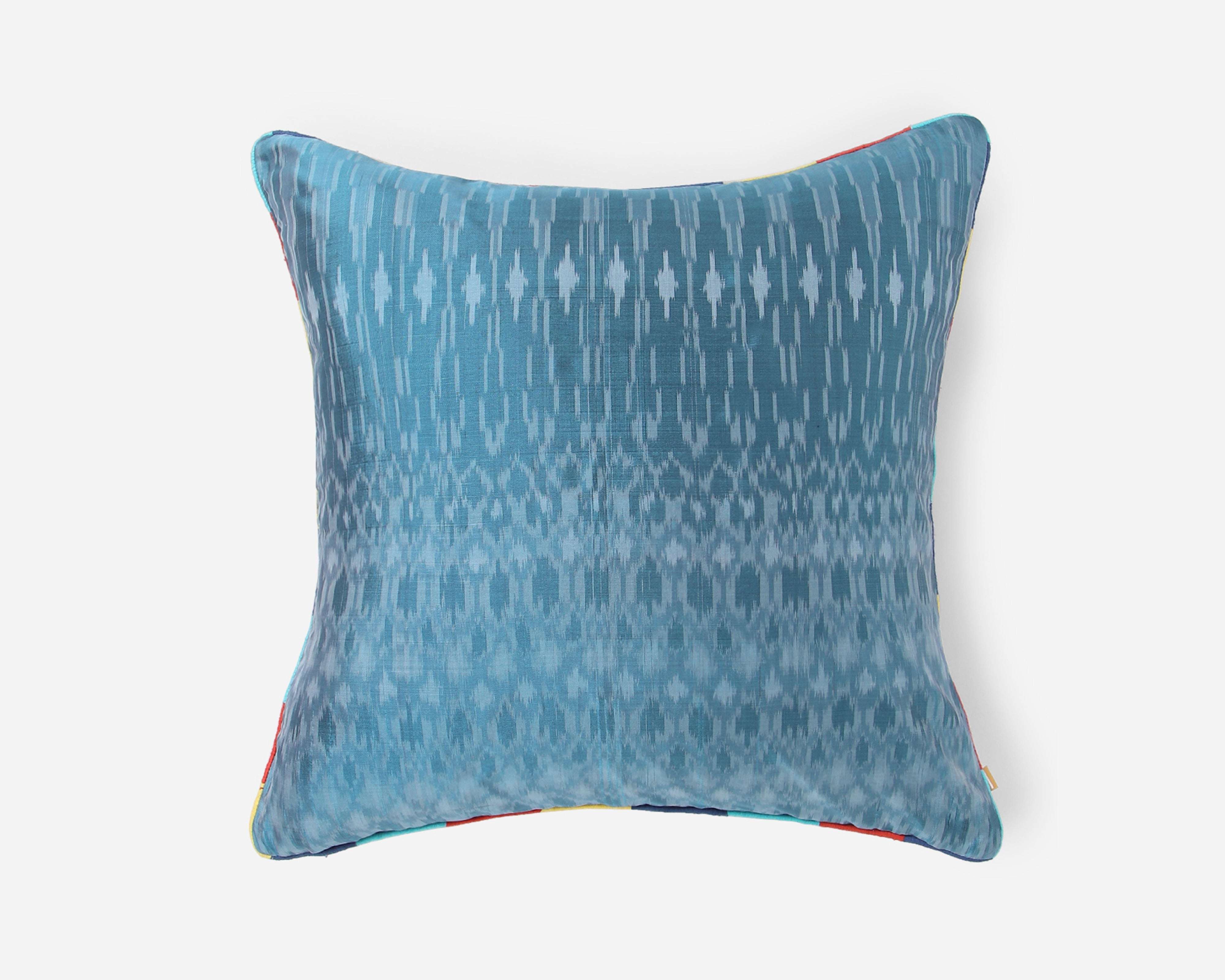 Raman Pochampally Warp Ikat Silk Cushion Cover