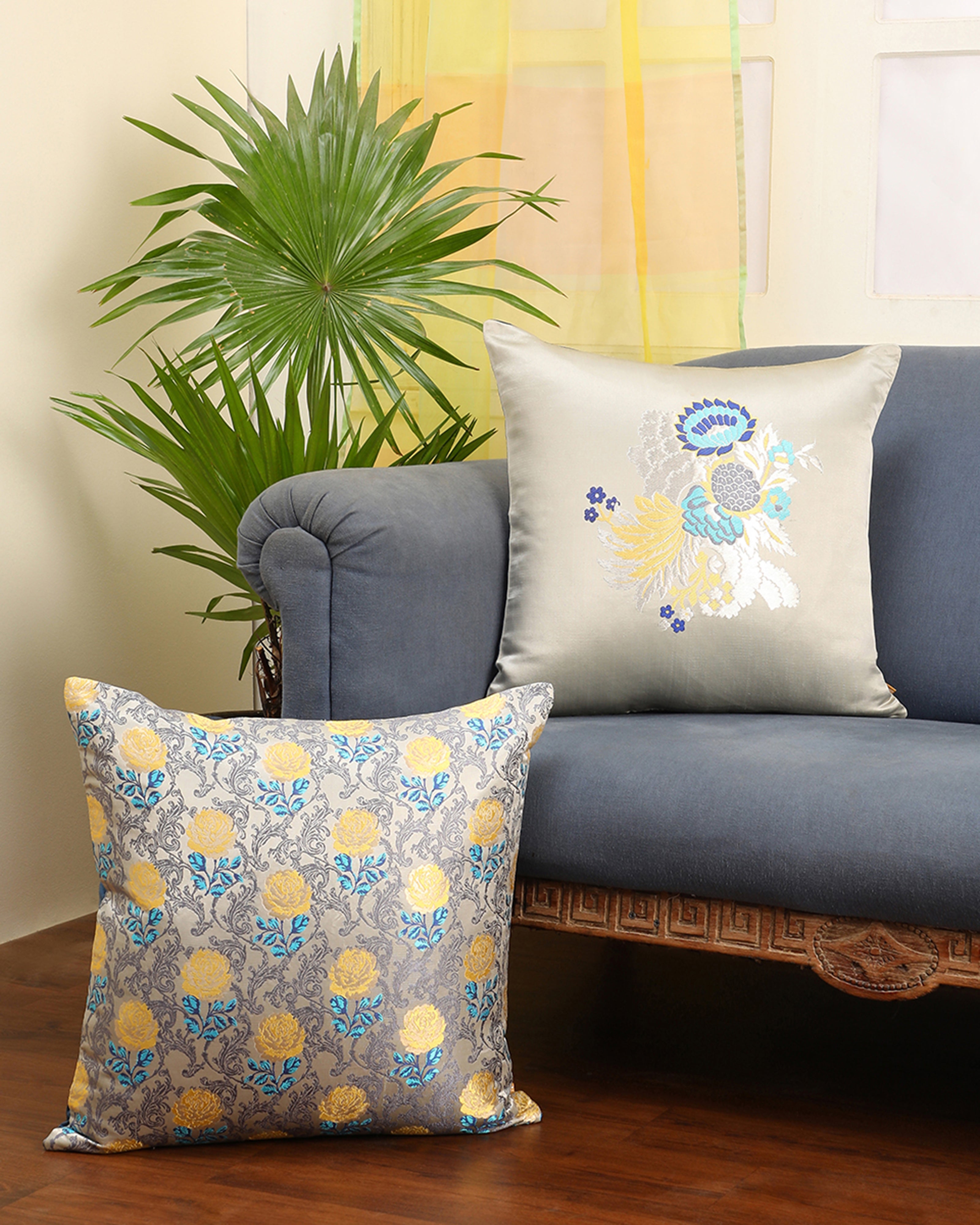 Bryony Banarasi Gyasar Silk Cushion Cover