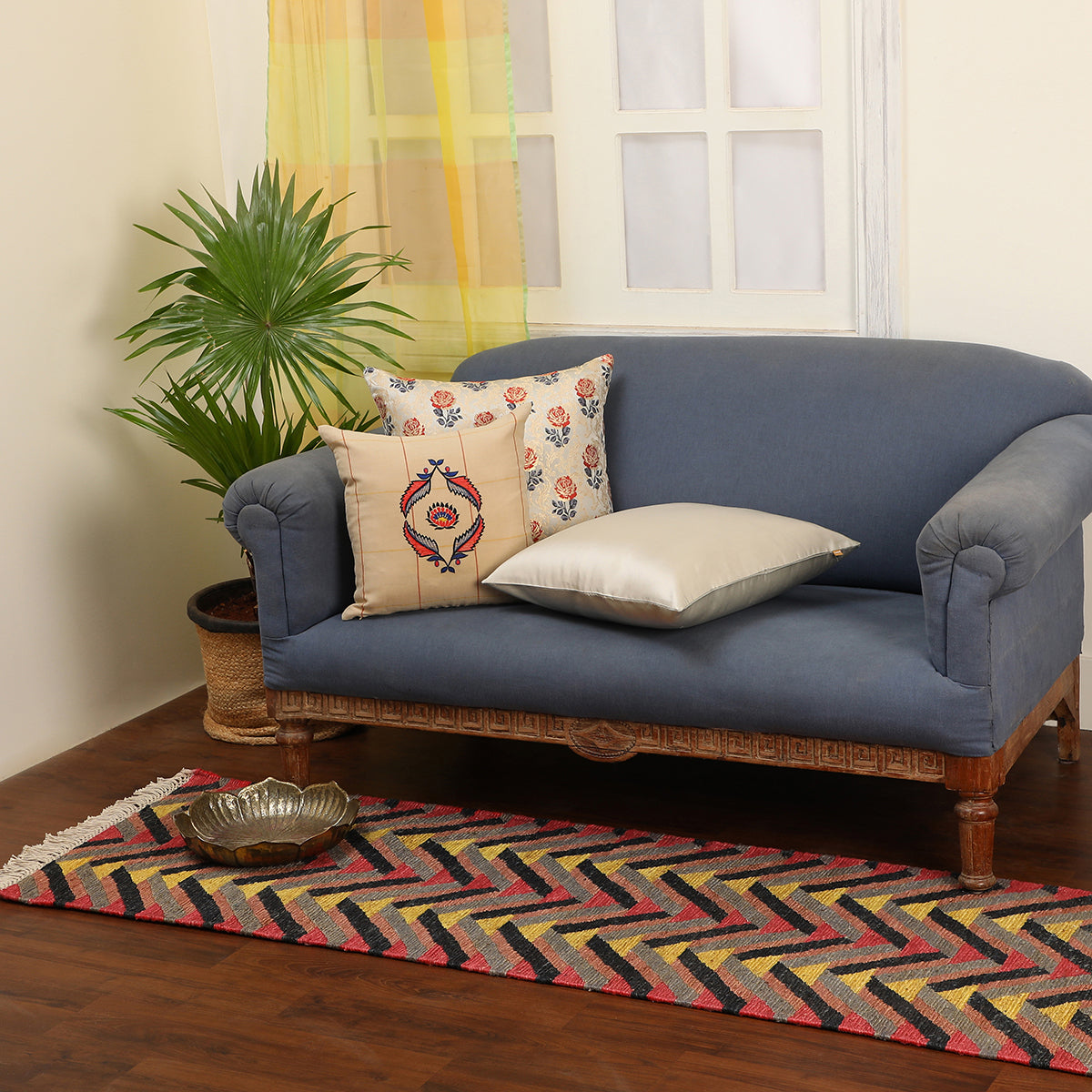 Direction Bhadohi Soumak Cotton Jute Rug