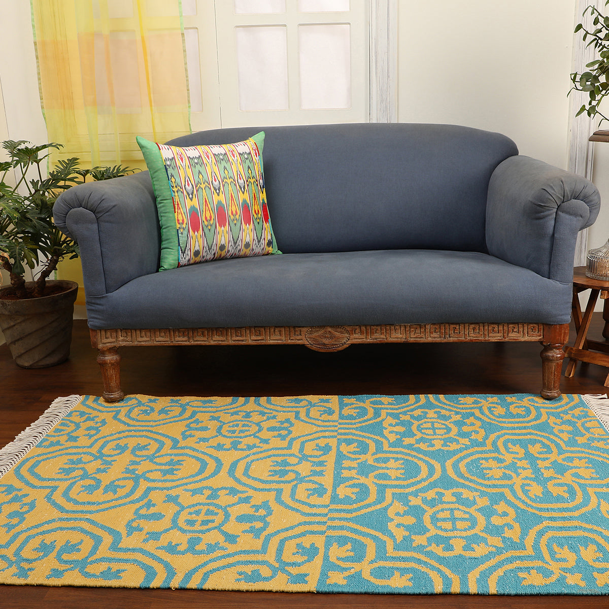 Gul Bhadohi Panja Cotton Rug