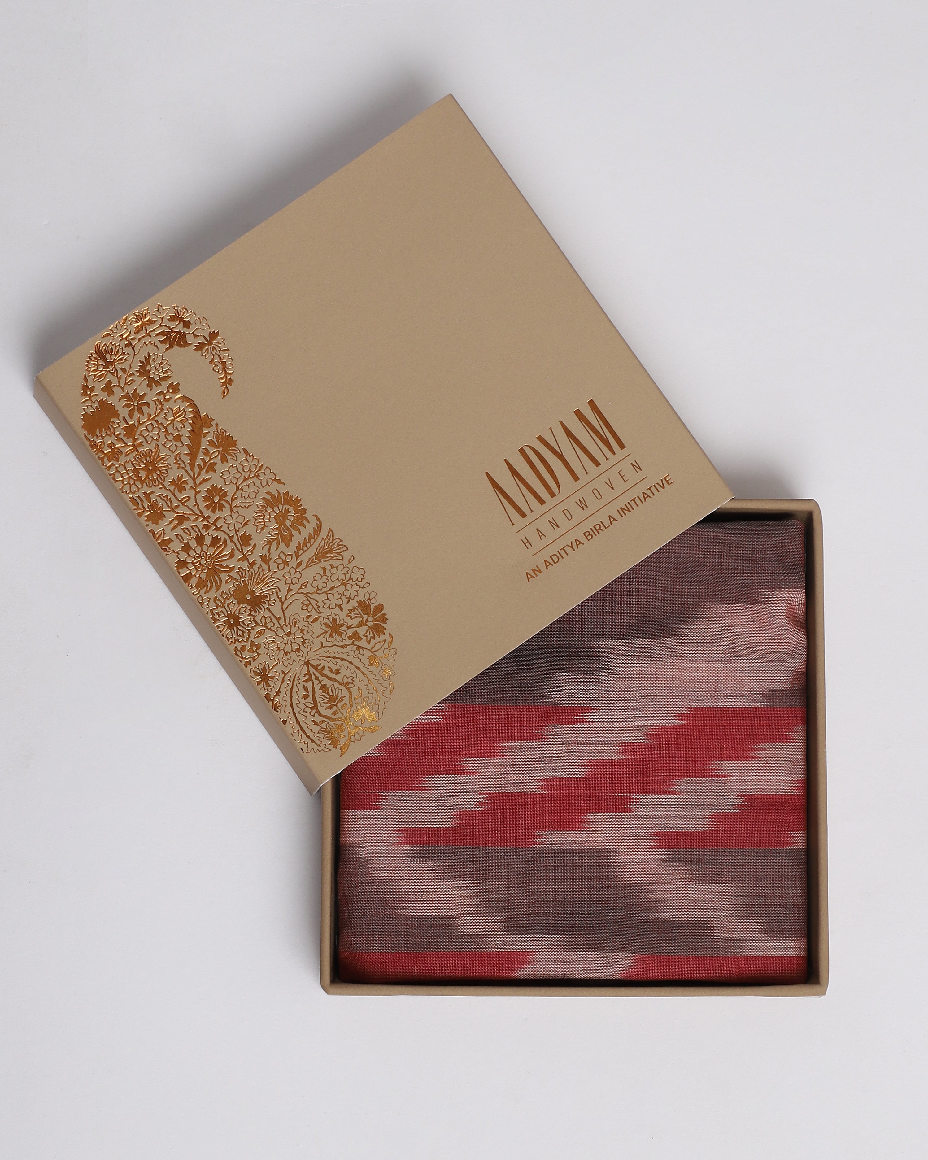 Theo Pochampally Warp Ikat Cotton Pocket Square