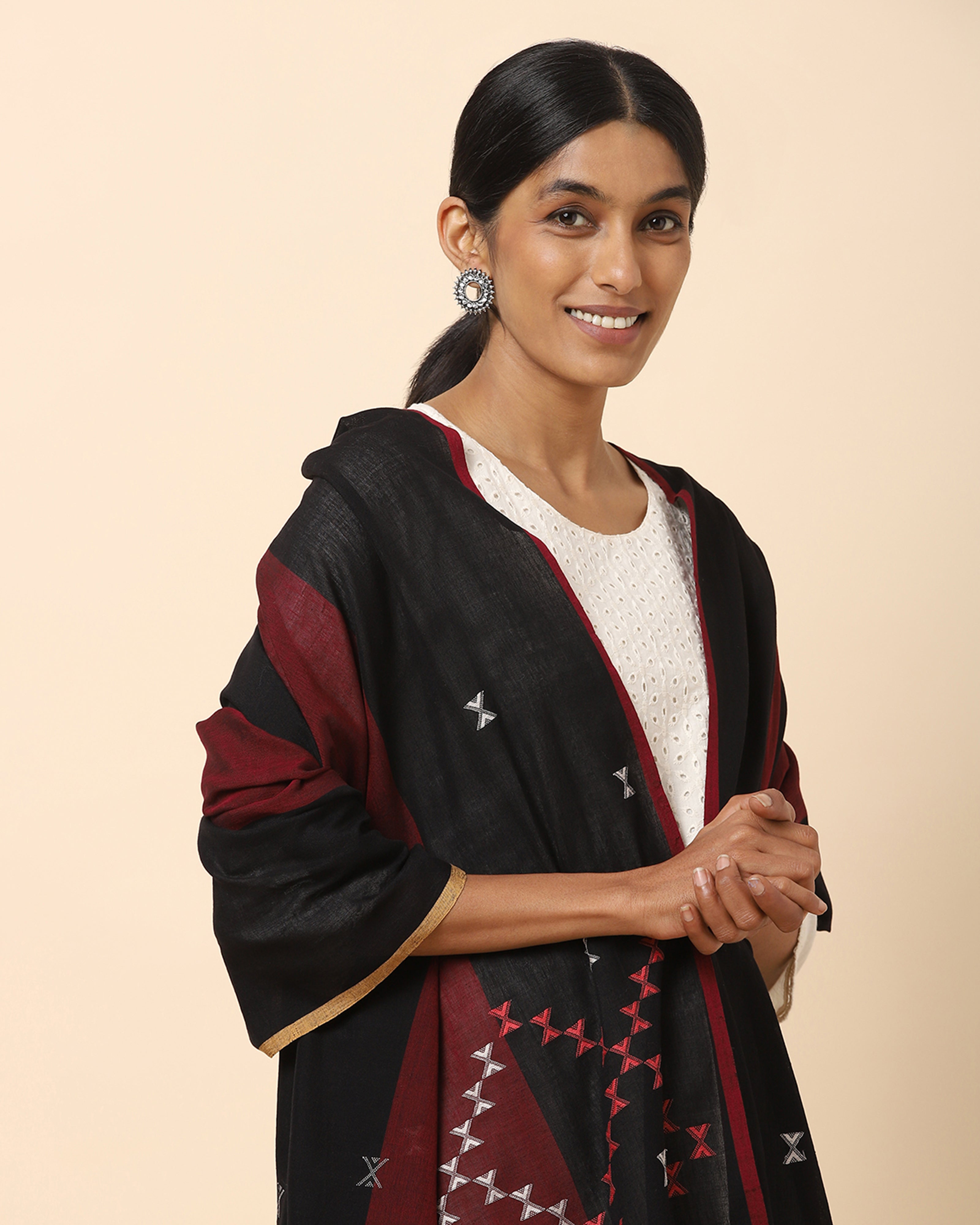 Anika Bhujodi Extra Weft Cotton Dupatta