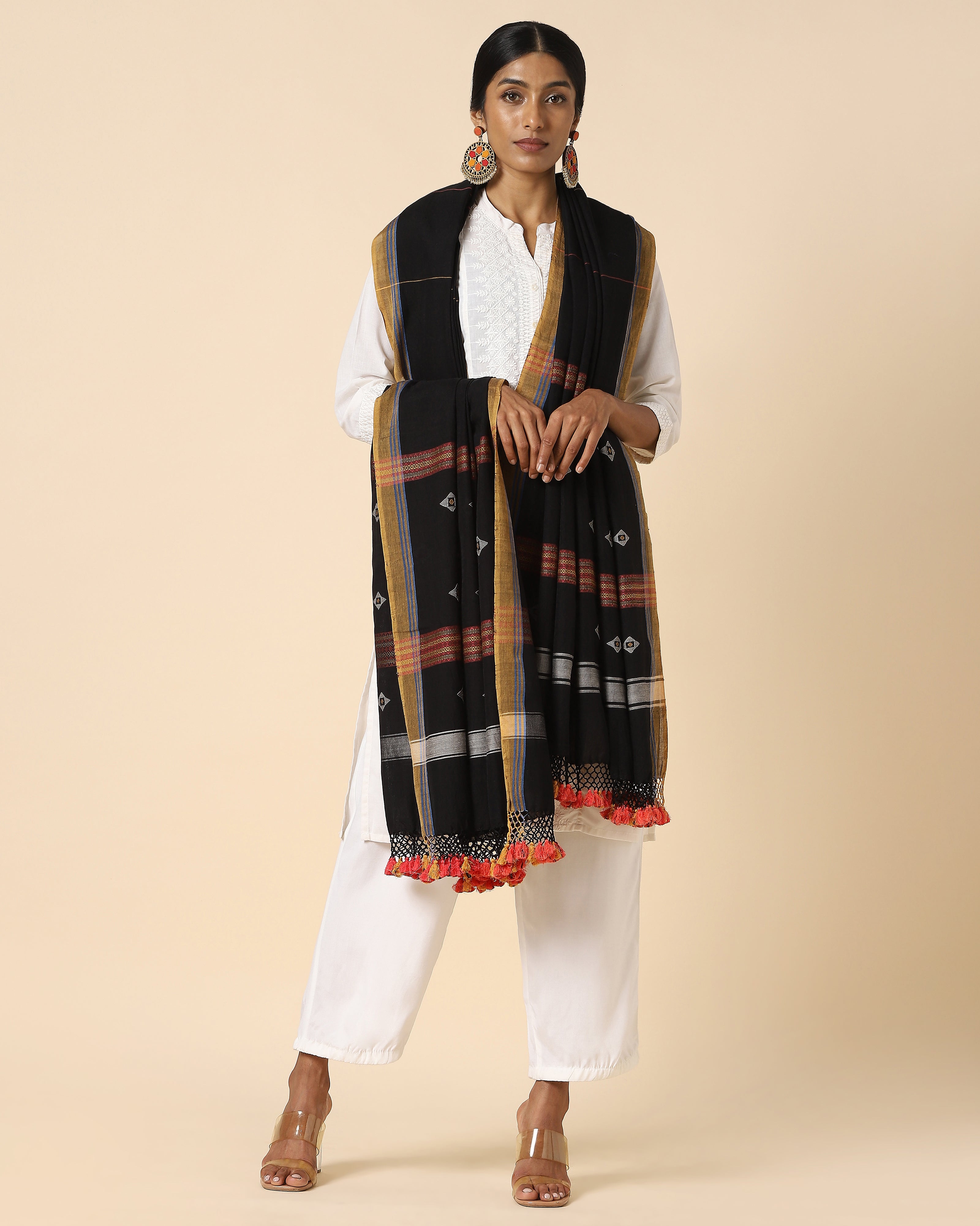 Osana Bhujodi Extra Weft Cotton Dupatta