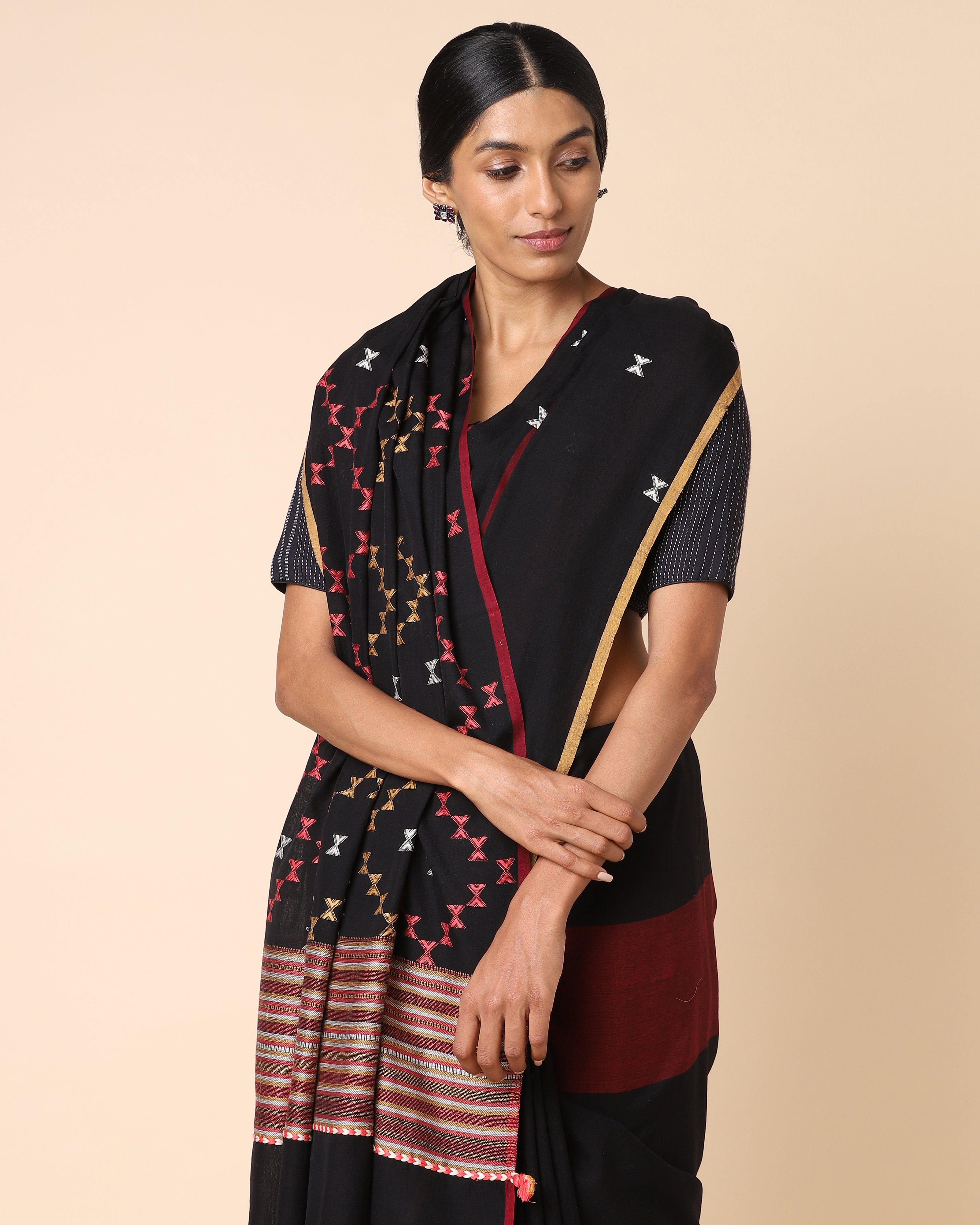 Anika Bhujodi Extra Weft Cotton Saree