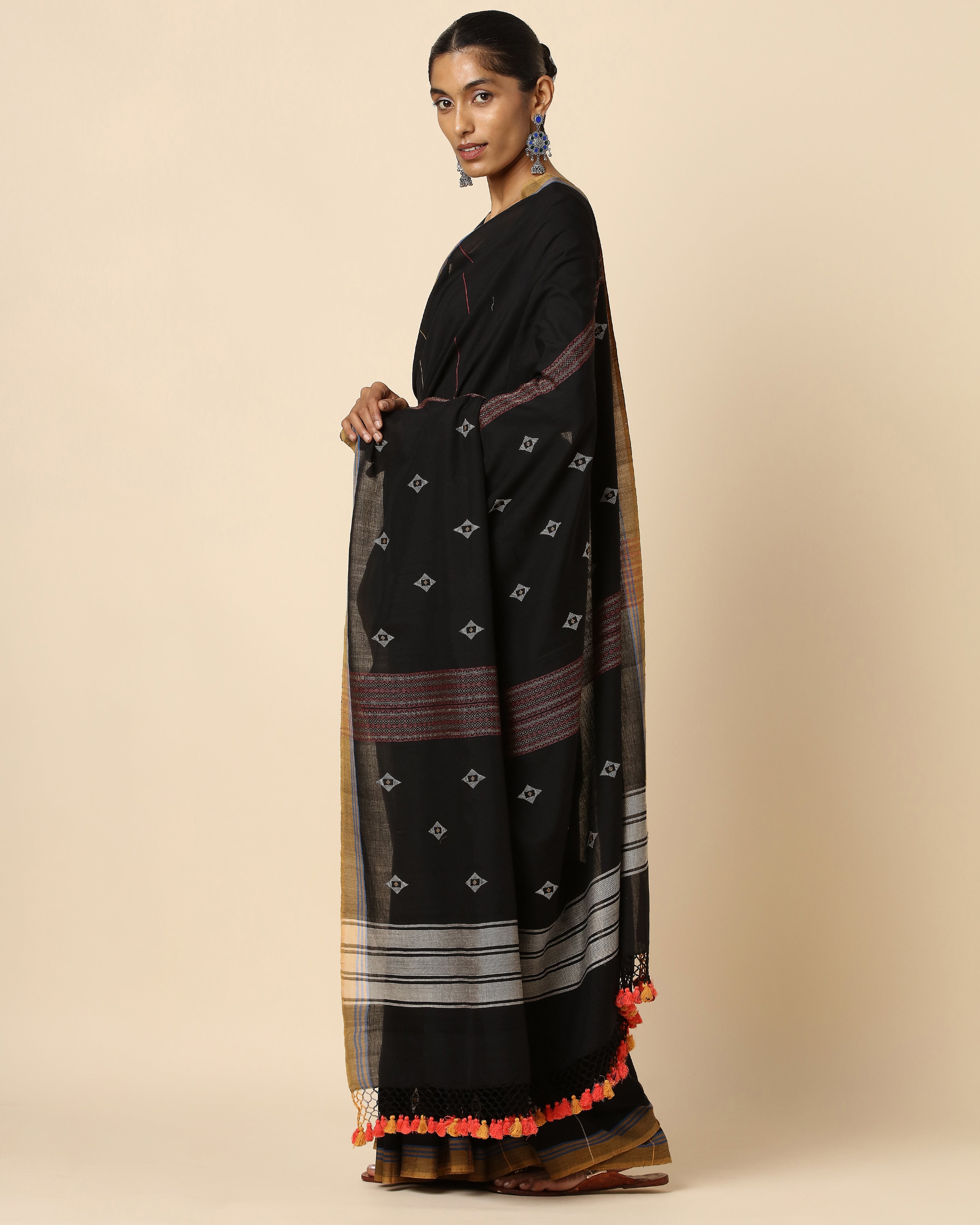 Osana Bhujodi Extra Weft Cotton Saree