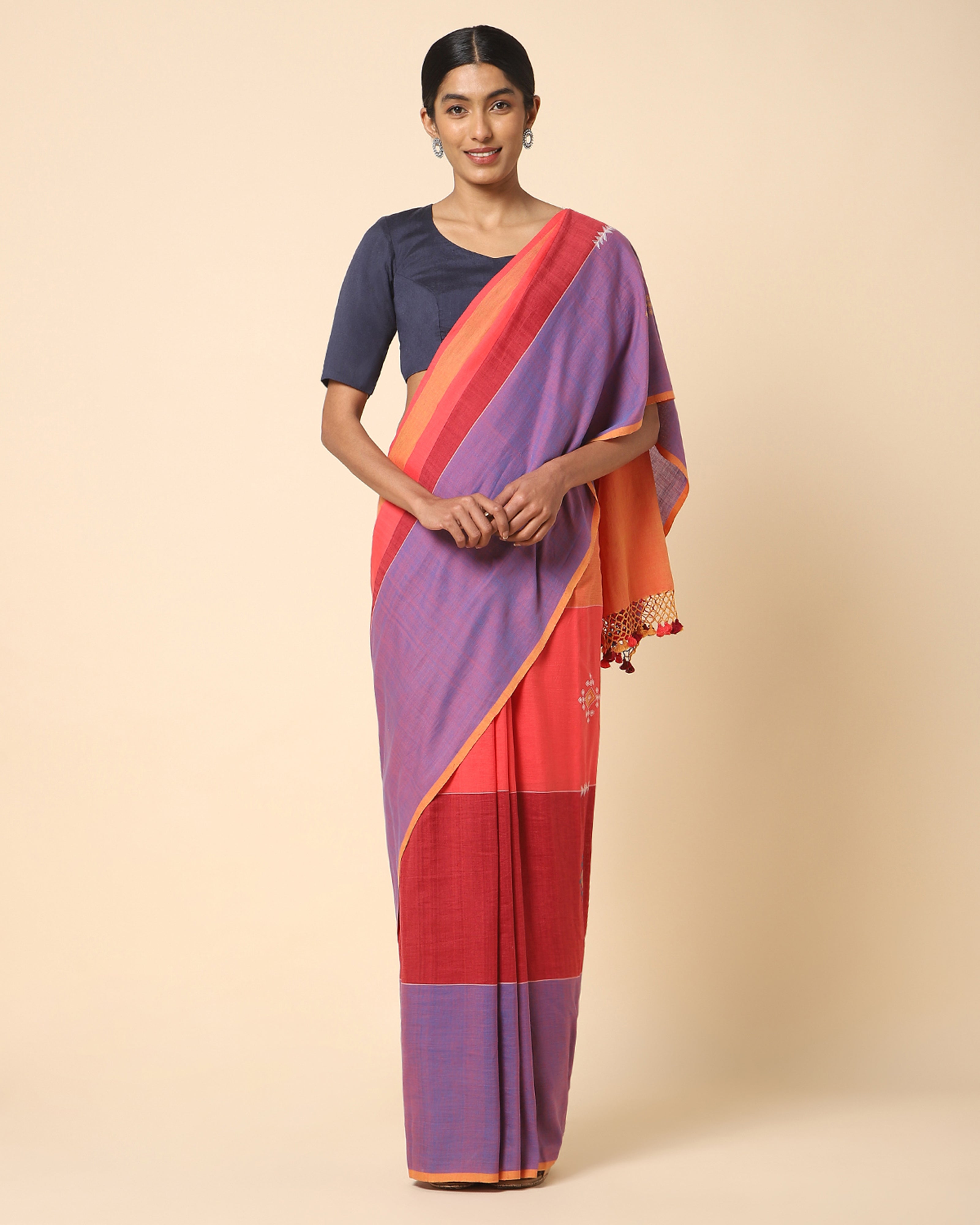 Reina Bhujodi Extra Weft Cotton Saree