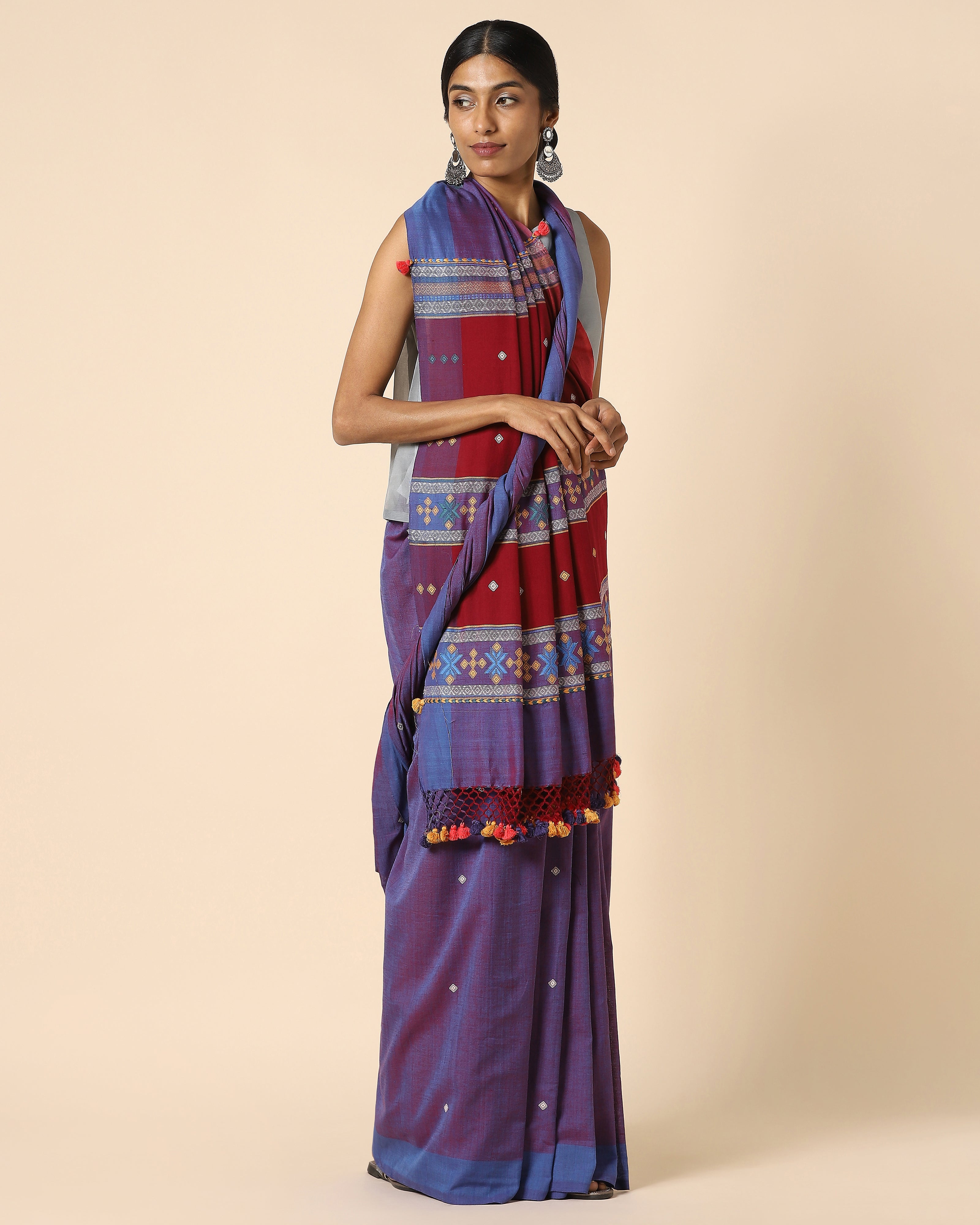 Pritika Bhujodi Extra Weft Cotton Saree