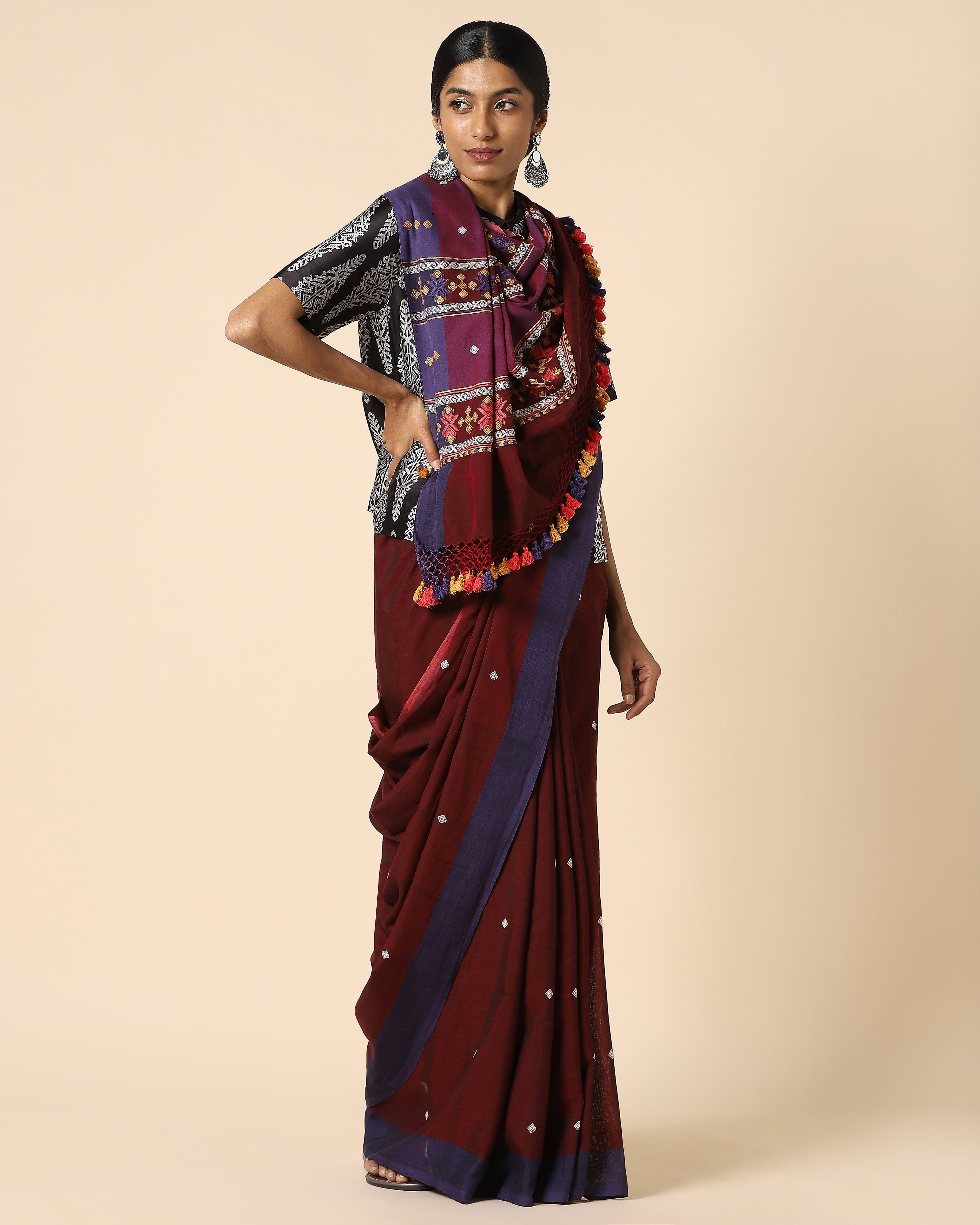 Pritika Bhujodi Extra Weft Cotton Saree