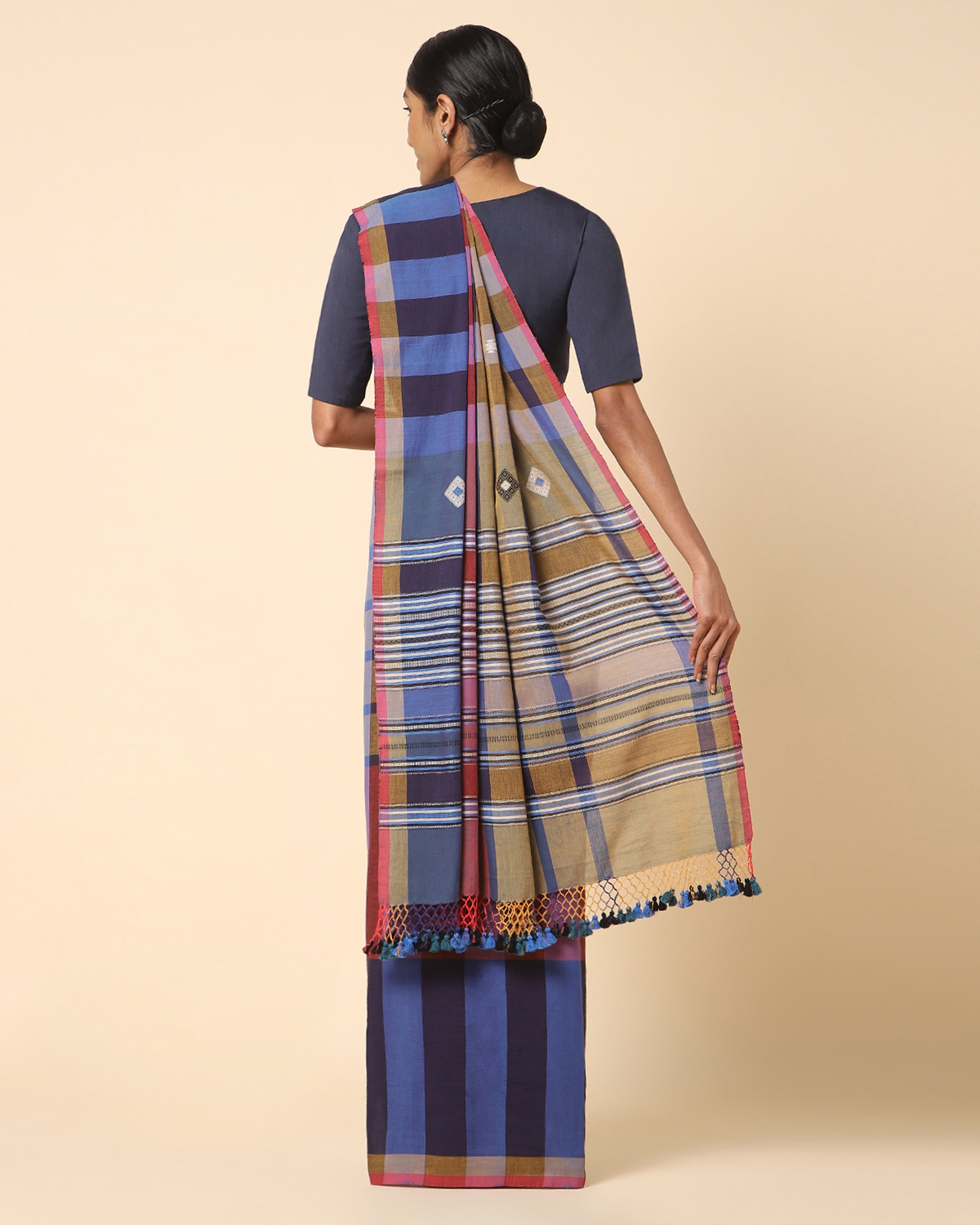 Mrinali Bhujodi Extra Weft Cotton Saree