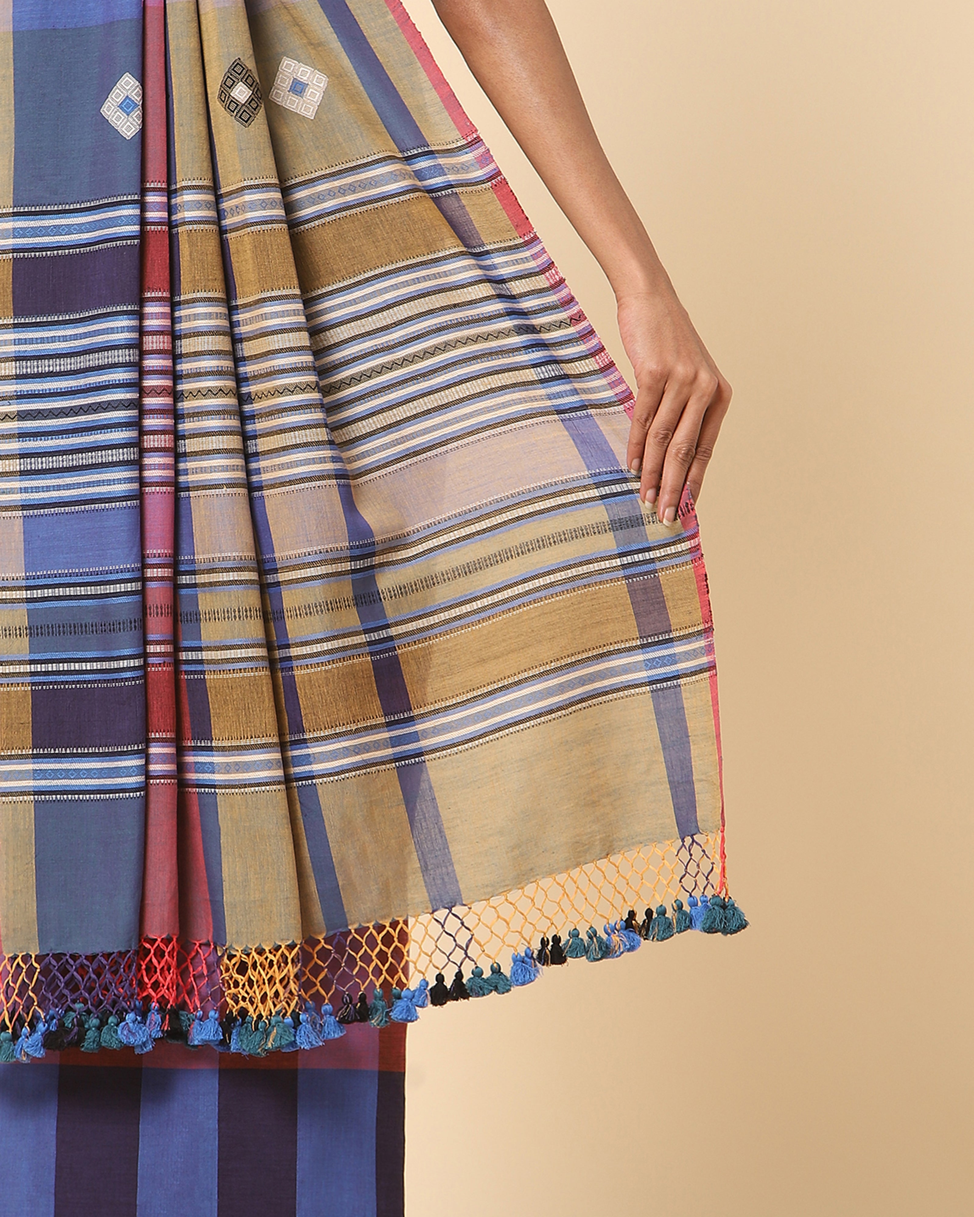 Mrinali Bhujodi Extra Weft Cotton Saree