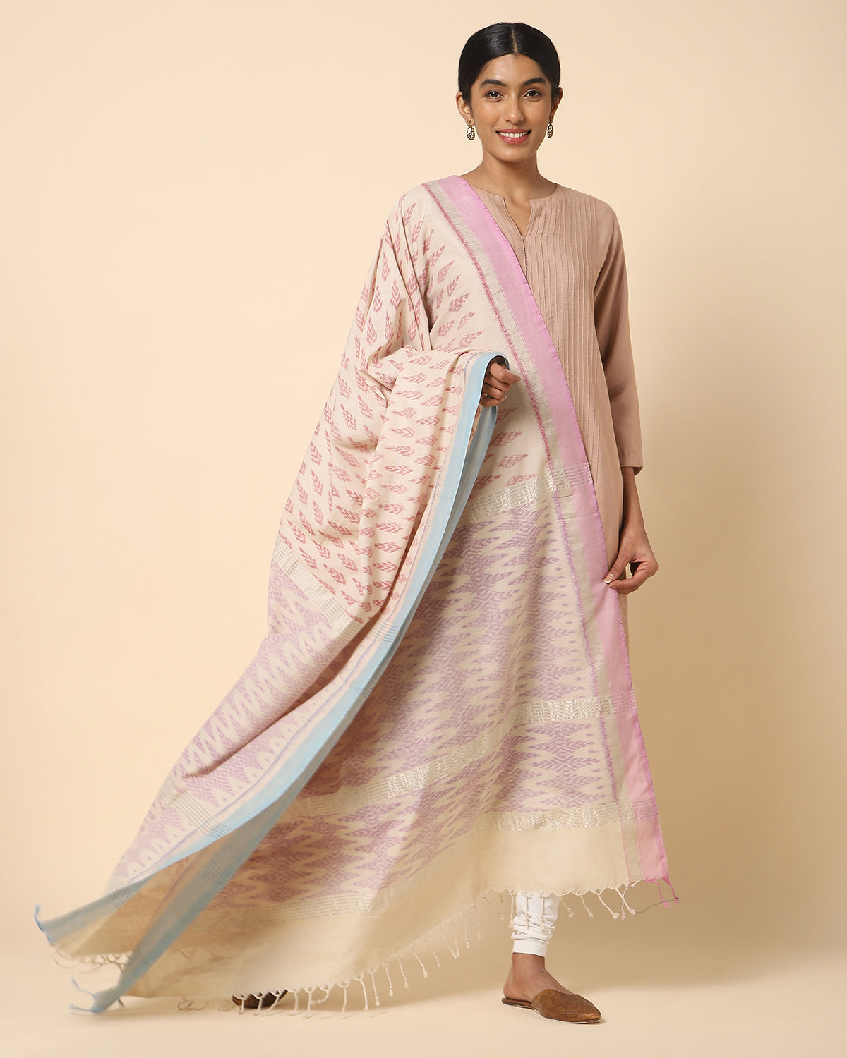 Jamuna Pochampally Weft Ikat Cotton Dupatta
