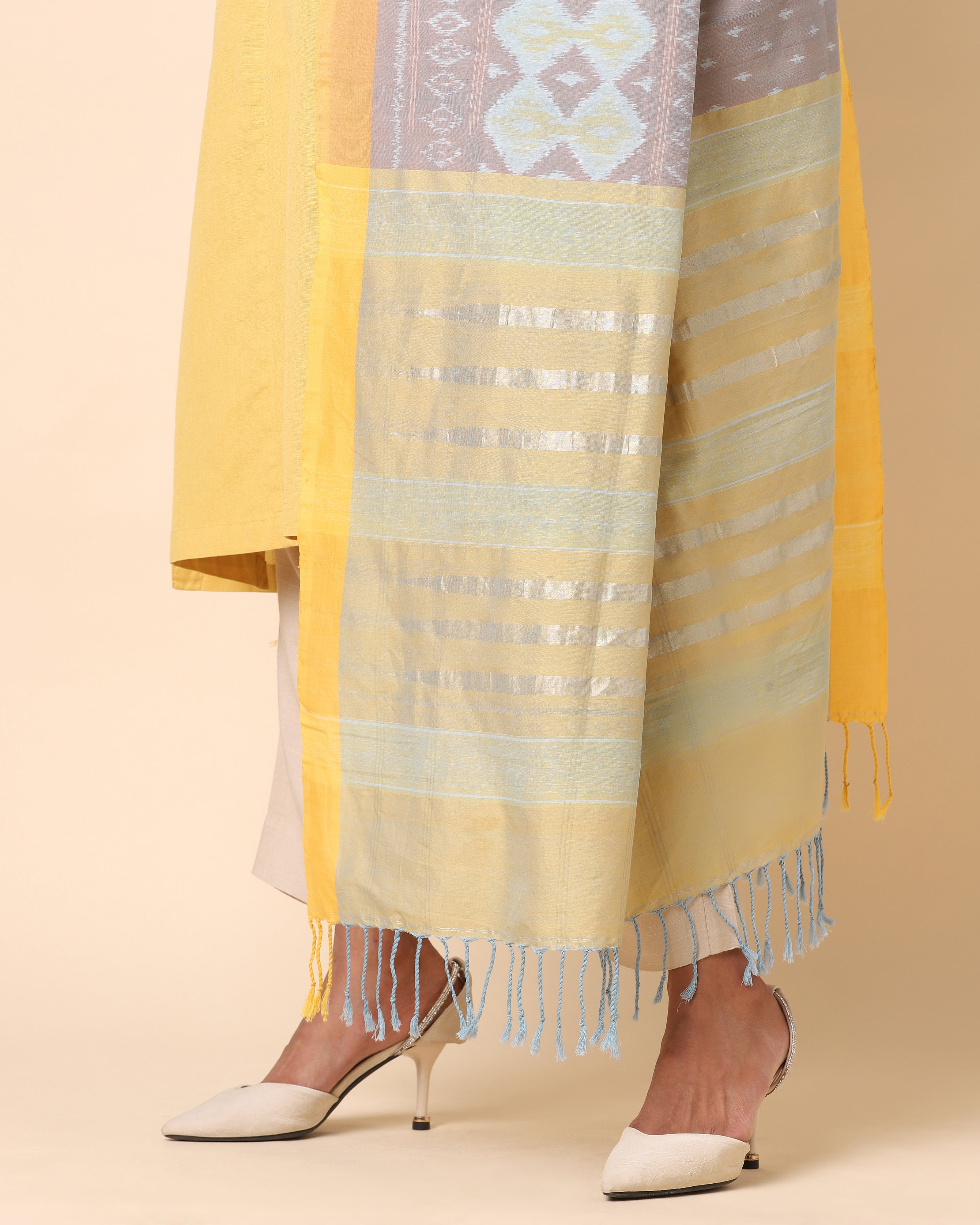 Kairavi Pochampally Weft Ikat Cotton Dupatta
