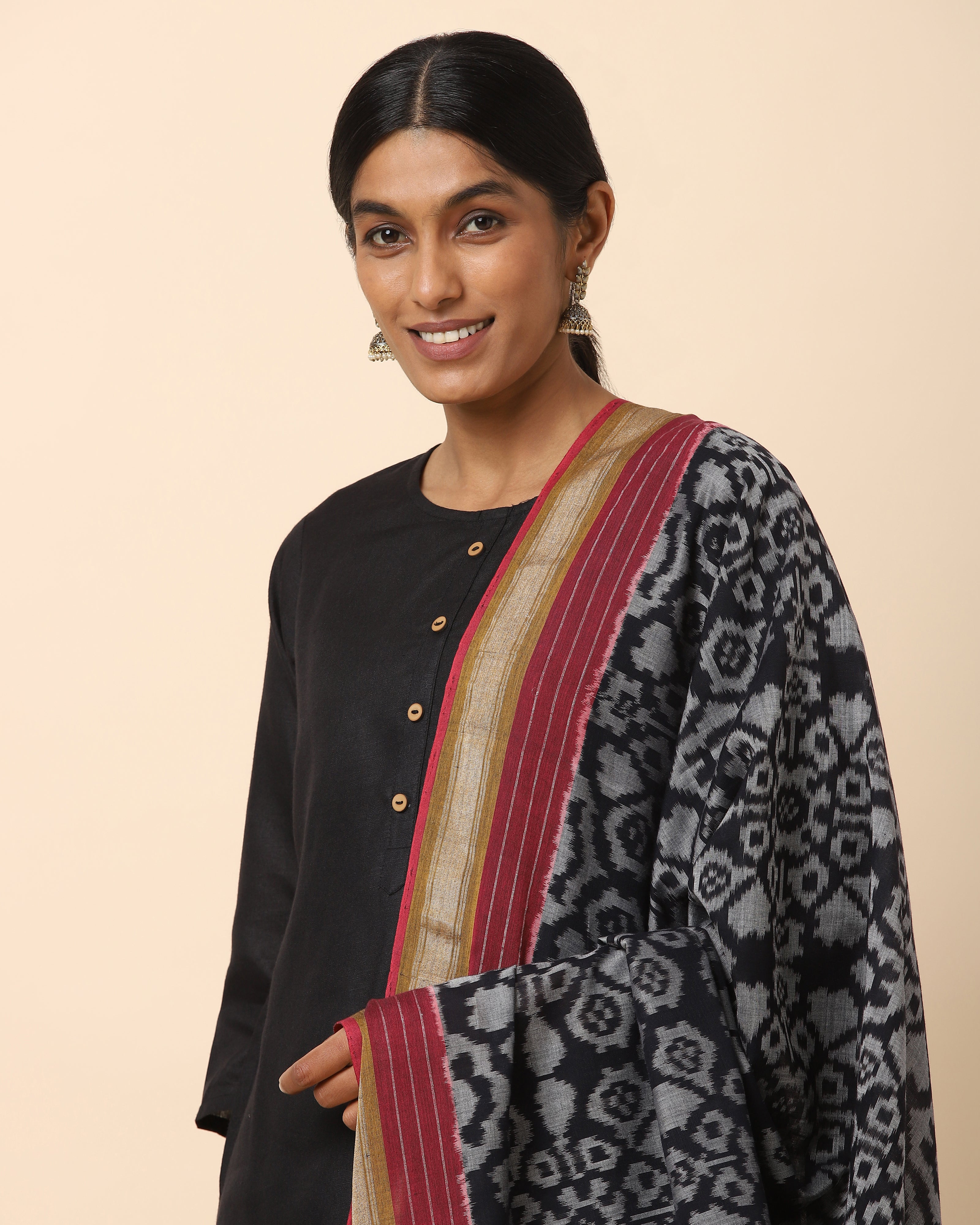 Banvi Pochampally Weft Ikat Cotton Dupatta