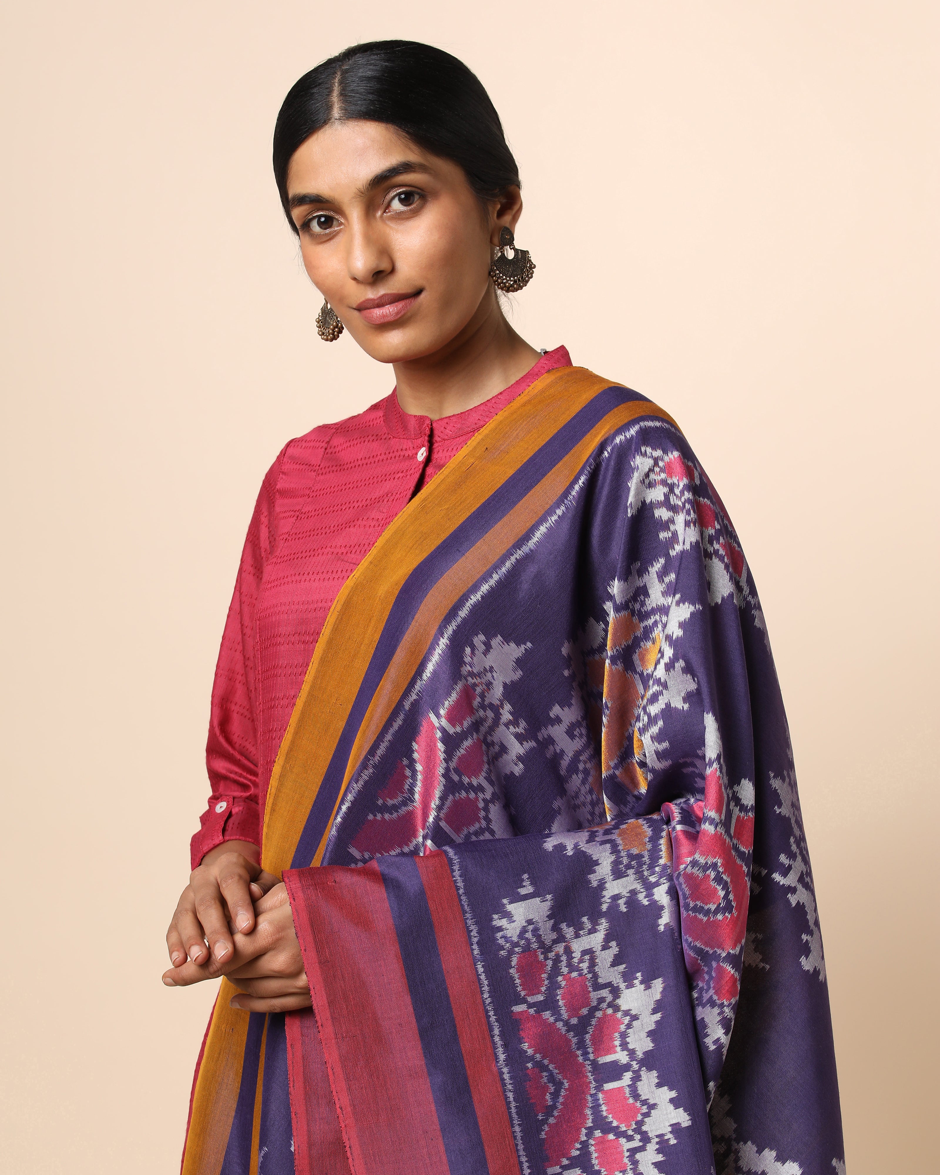 Urvija Pochampally Weft Ikat Cotton Dupatta