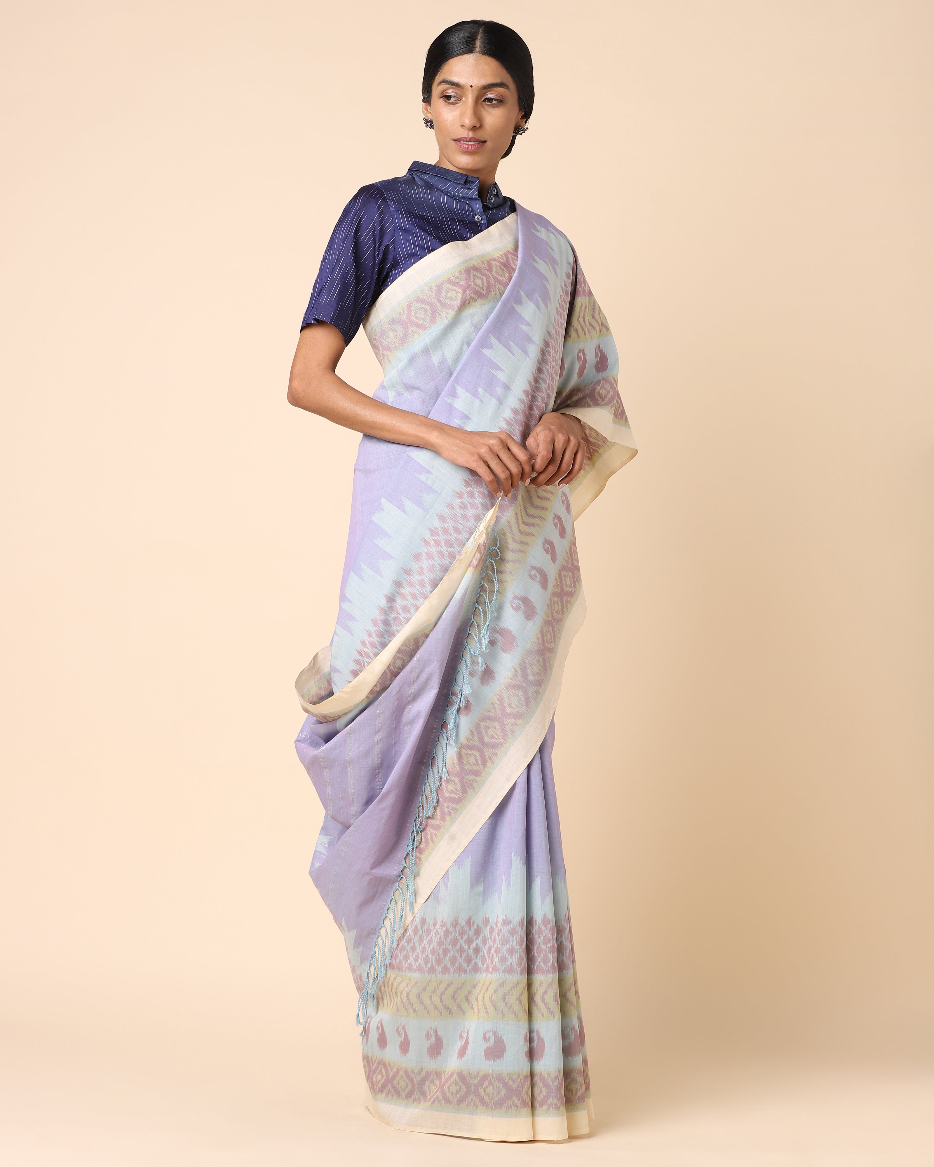 Abhiri Pochampally Weft Ikat Cotton Saree