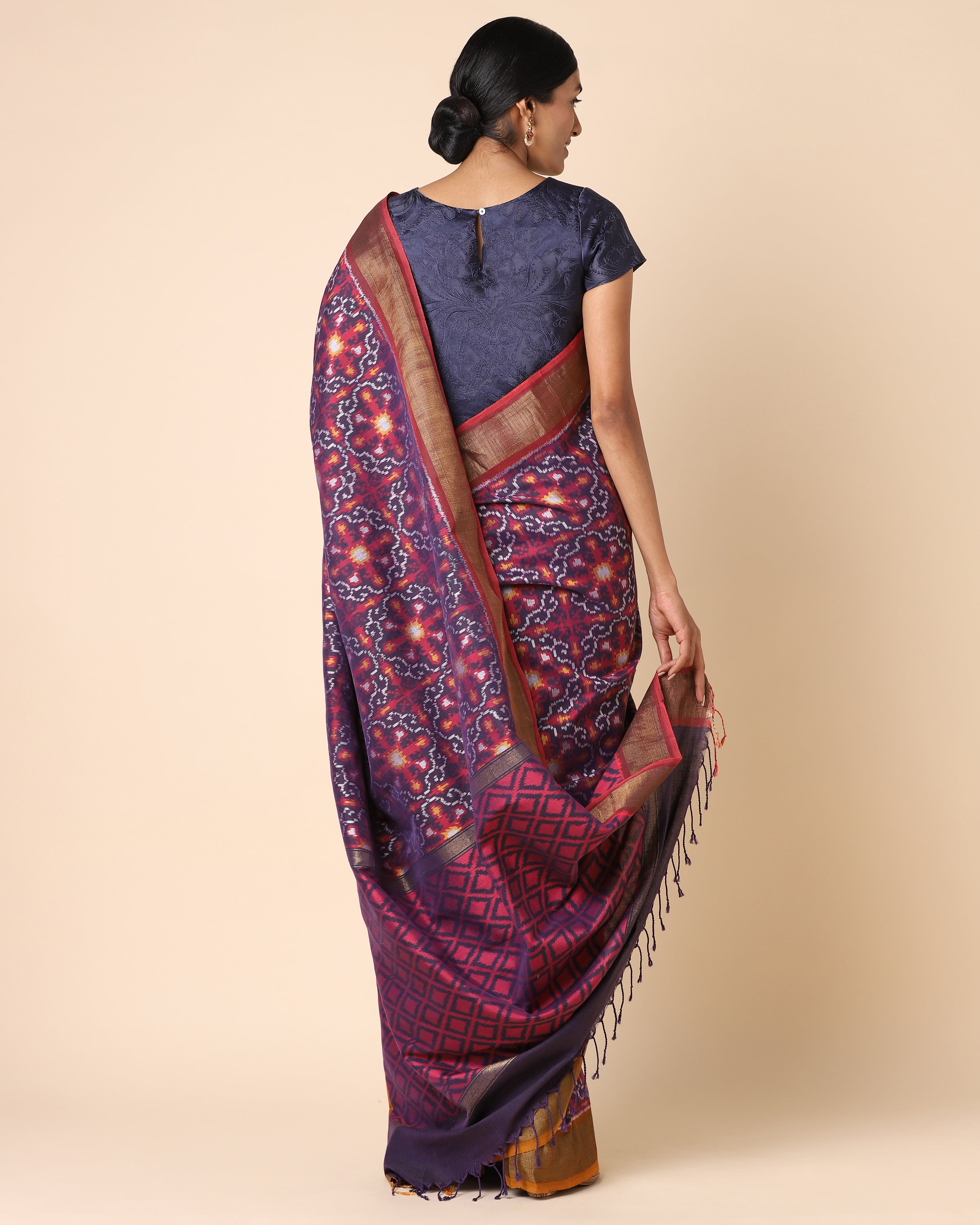 Ahilya Pochampally Weft Ikat Cotton Saree