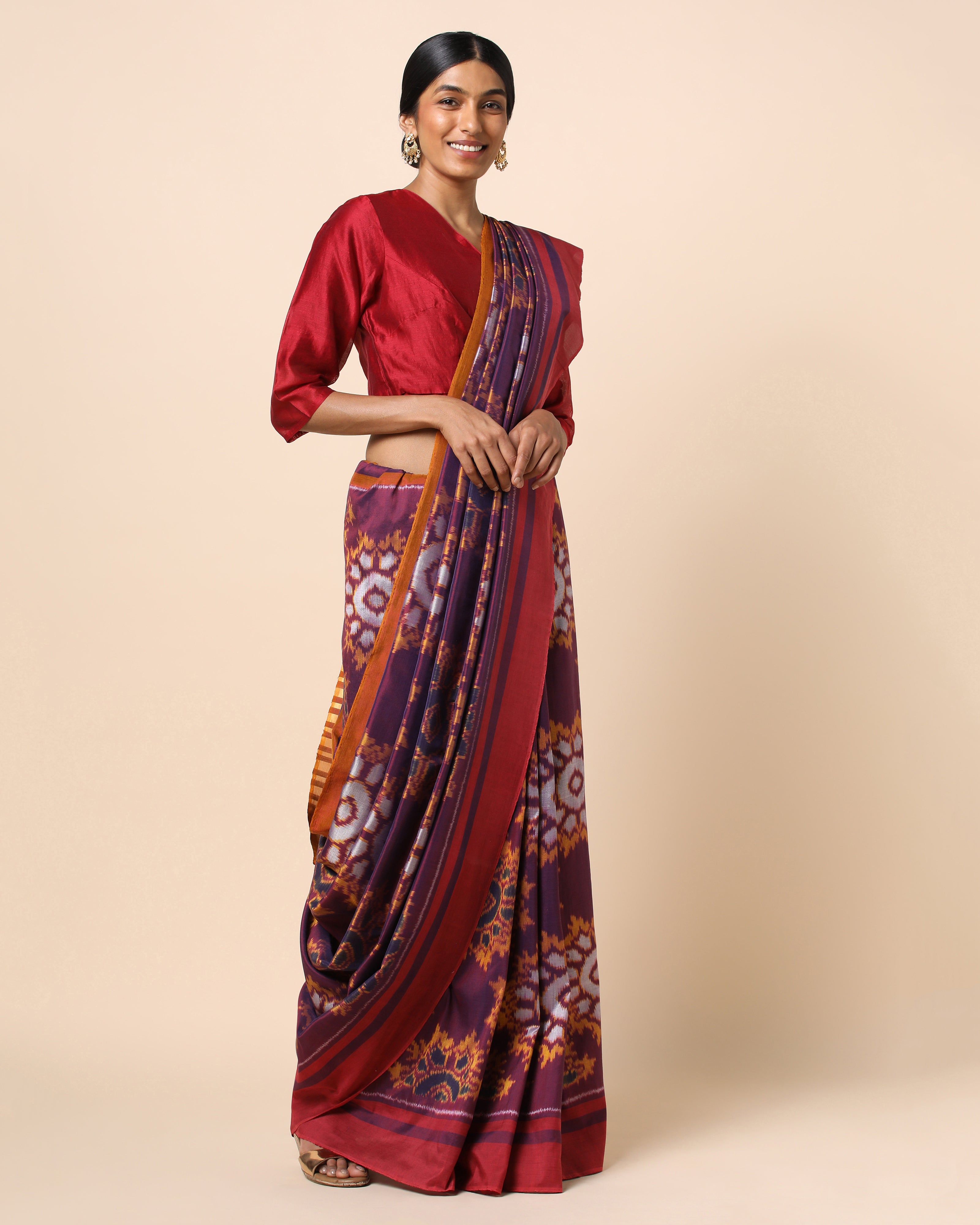 Urvija Pochampally Weft Ikat Cotton Saree