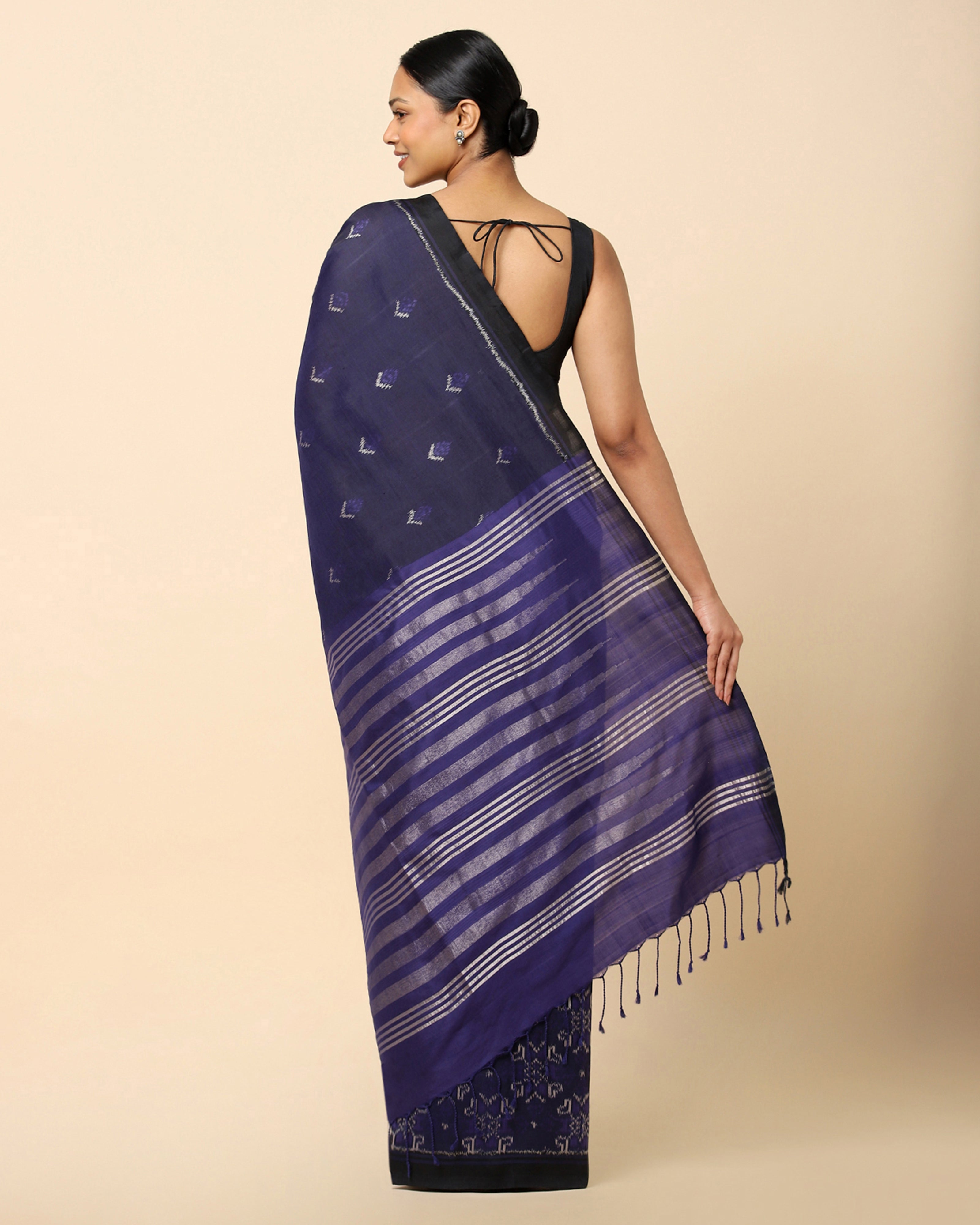 Eesha Pochampally Weft Ikat Cotton Silk Saree