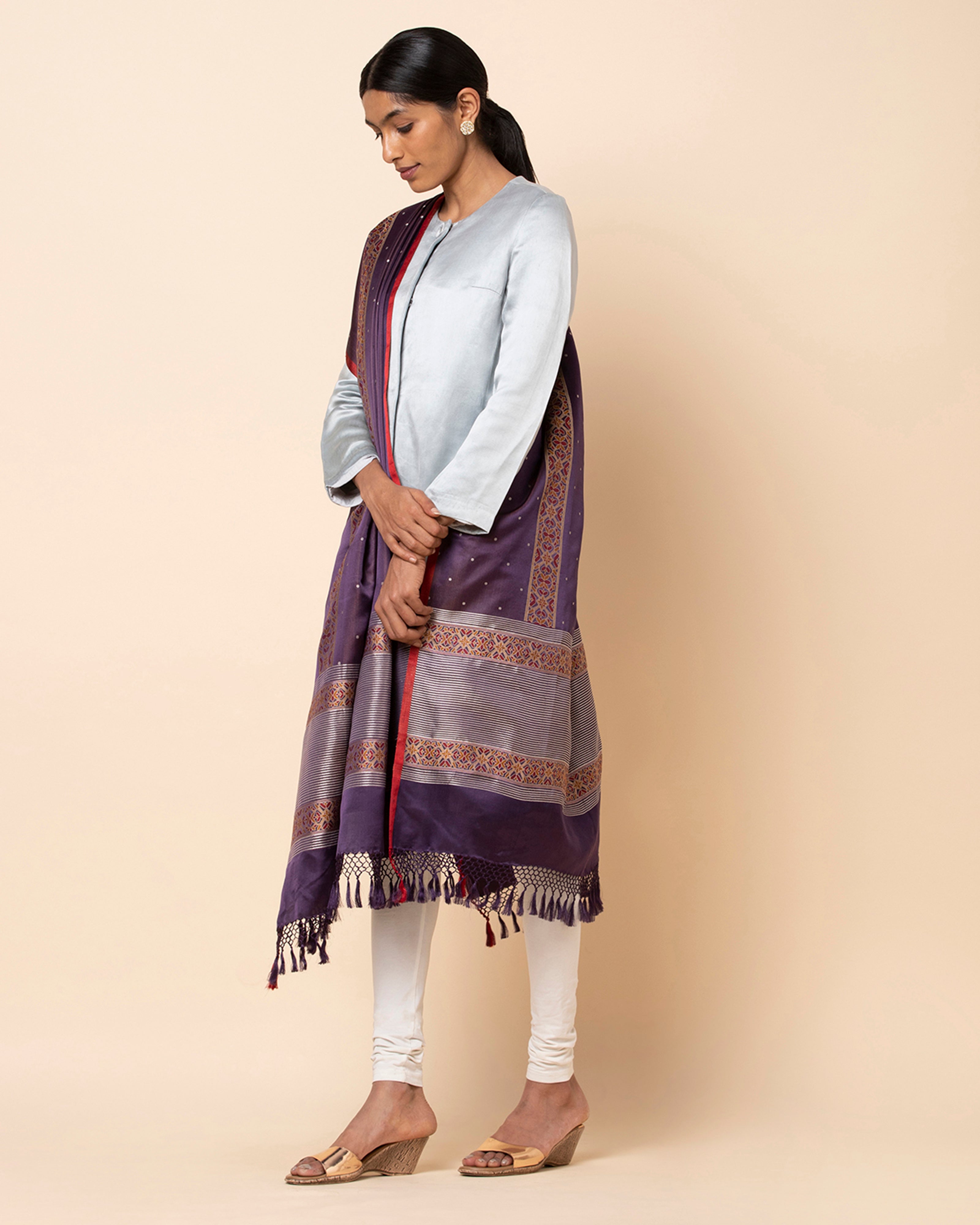 Elena Banarasi Tanchoi Silk Dupatta