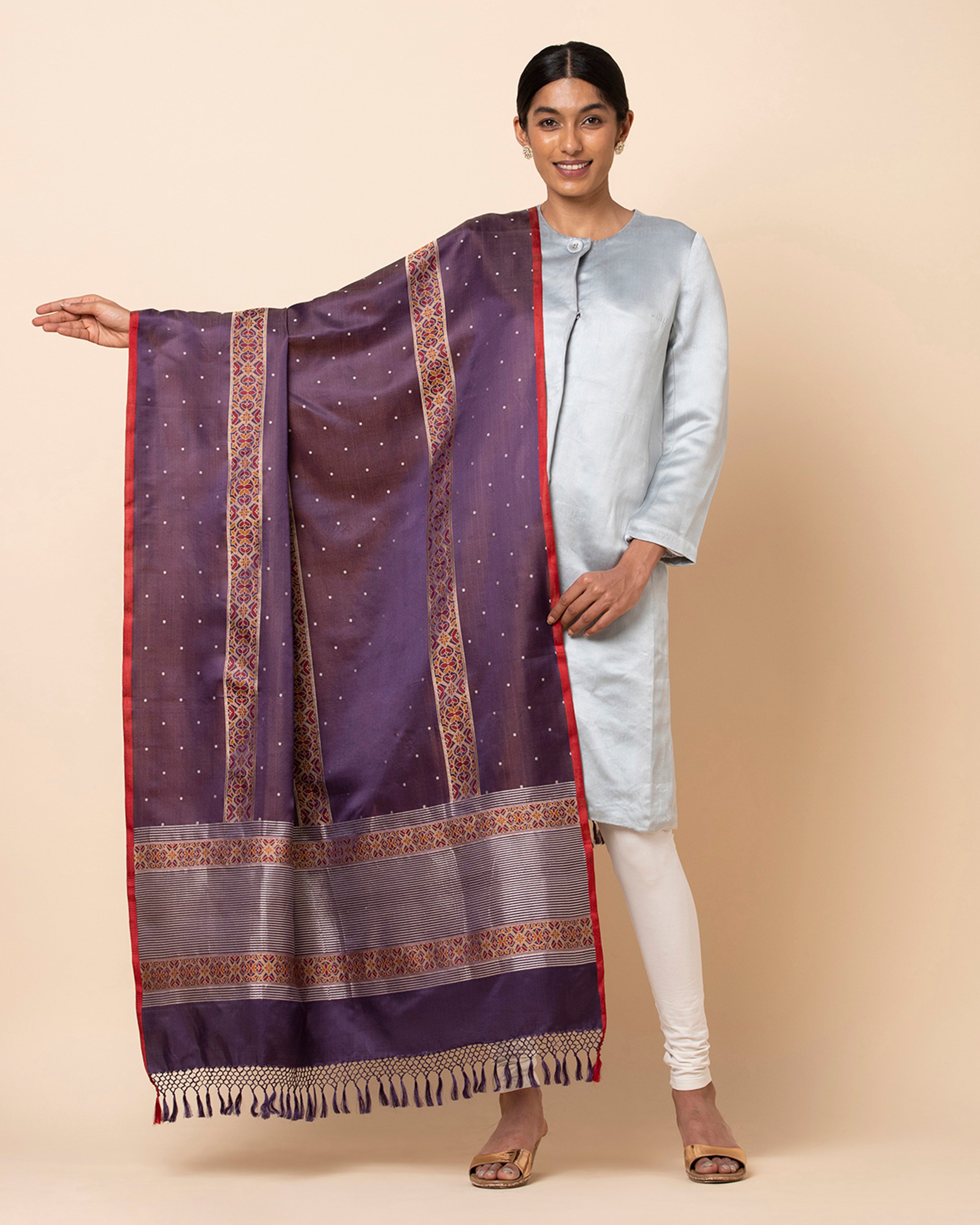 Elena Banarasi Tanchoi Silk Dupatta