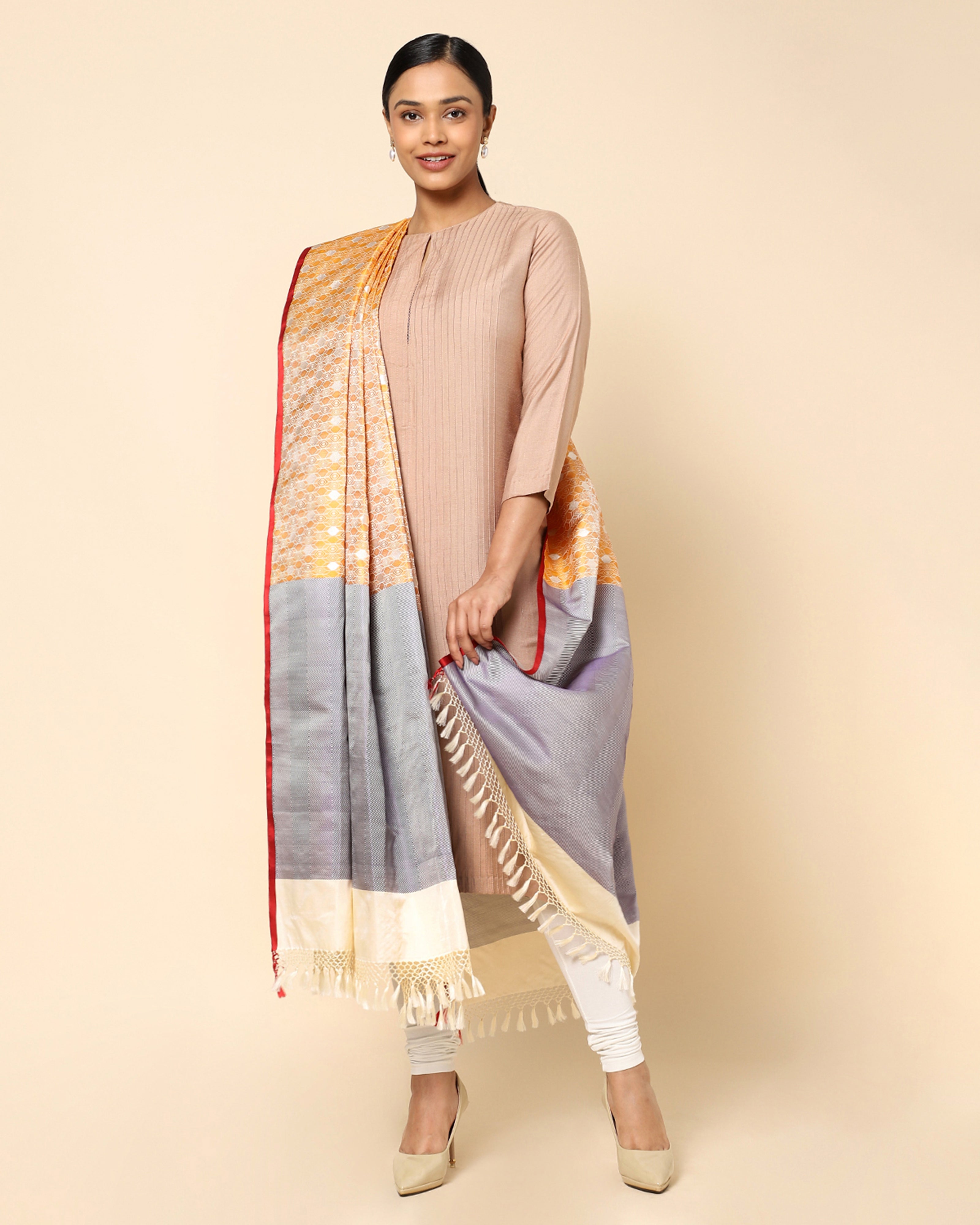 Geo Saga Banarasi Tanchoi Silk Dupatta