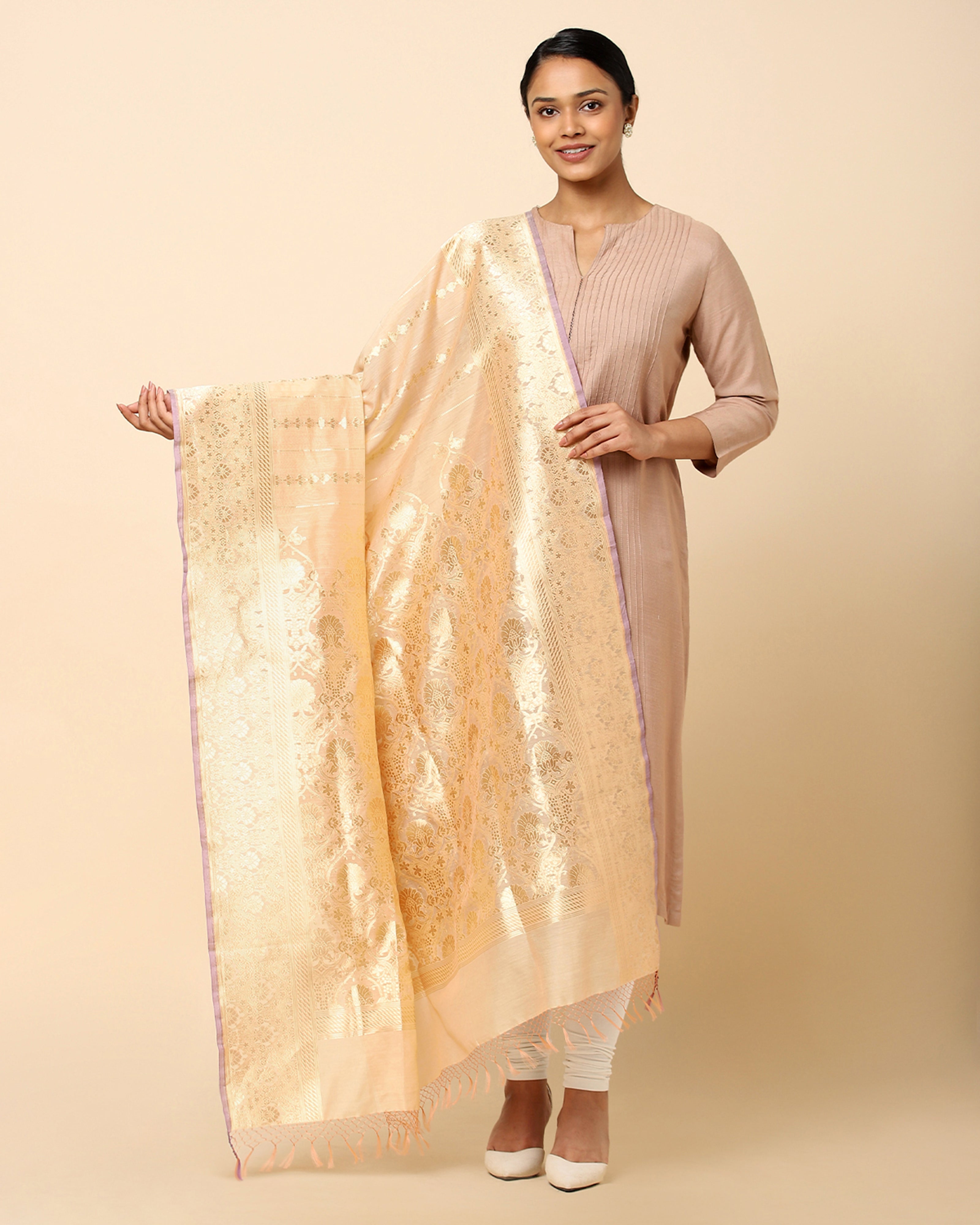 Vadi Banarasi Powdi Silk Cotton Dupatta