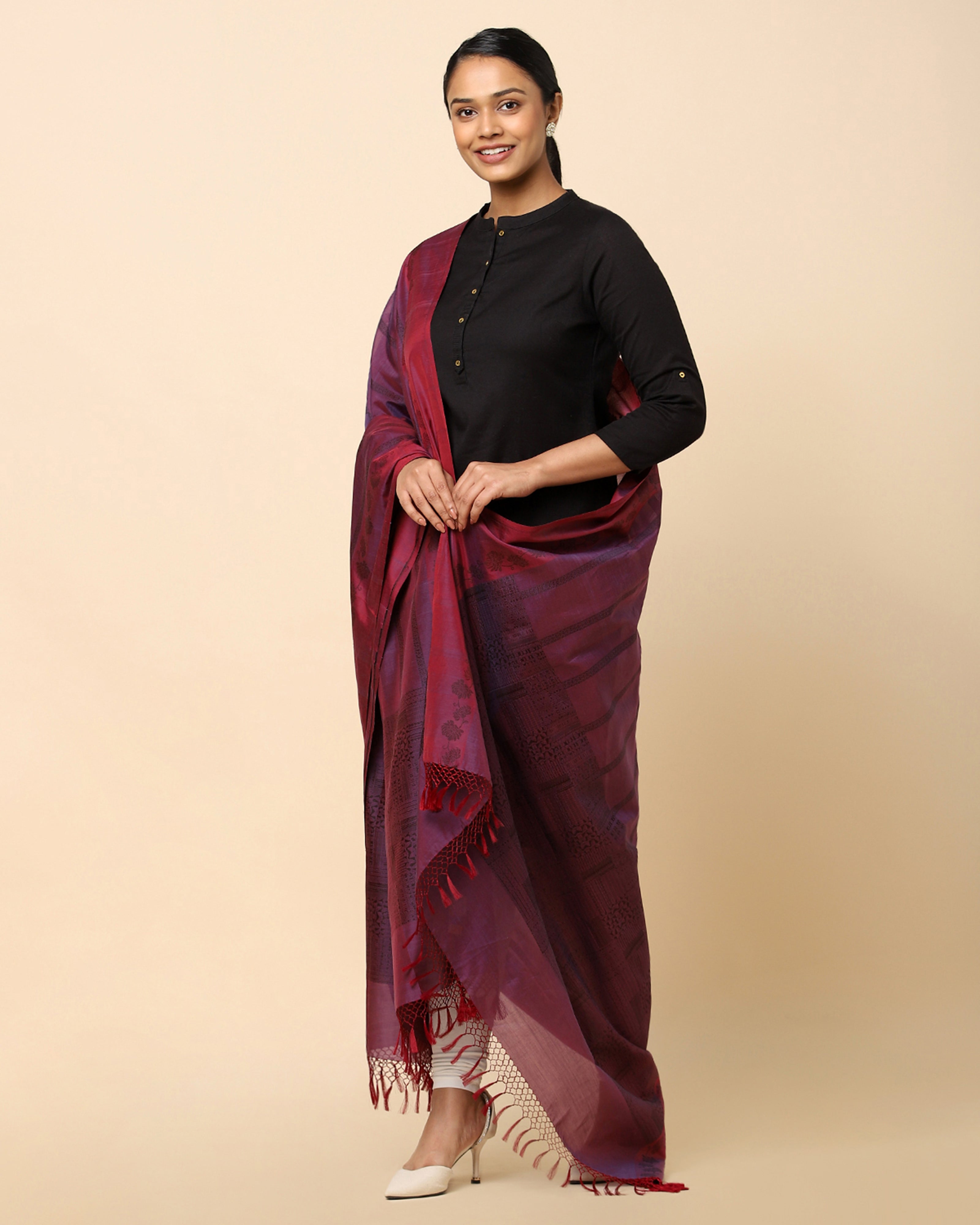 Purva Banarasi Powdi Silk Cotton Dupatta