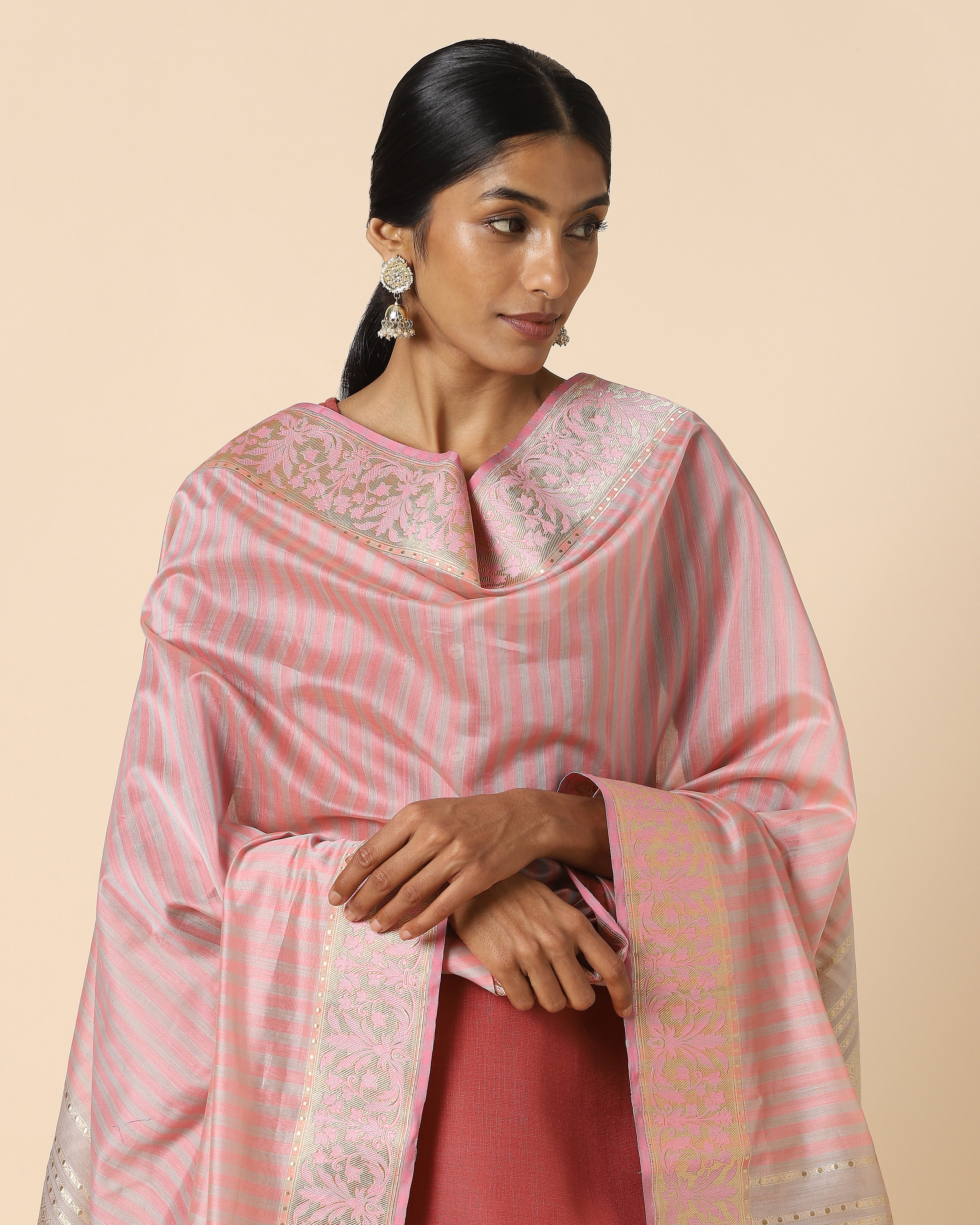 Bani Banarasi Kadwa Silk Cotton Dupatta