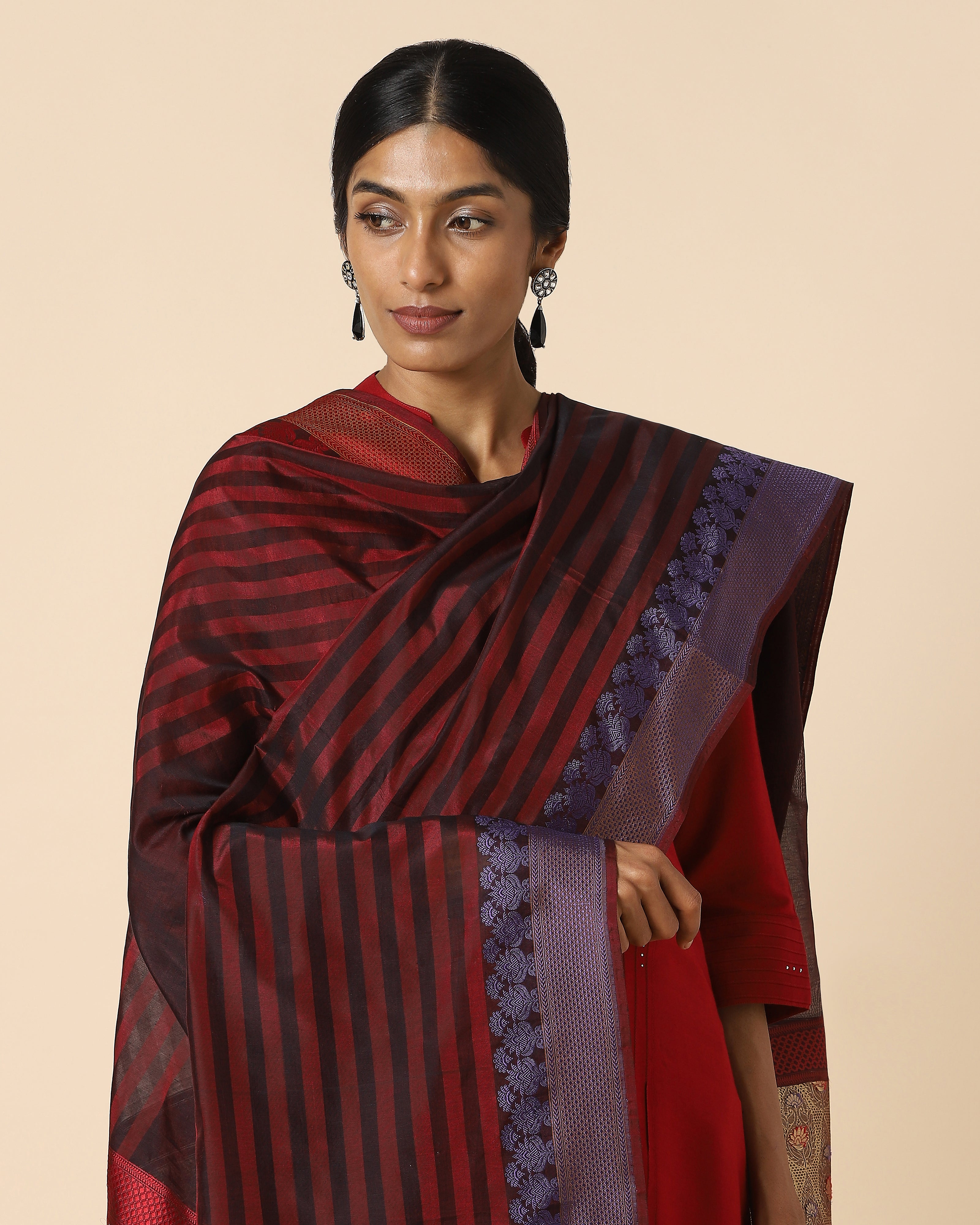 Amaira Banarasi Kadwa Silk Cotton Dupatta