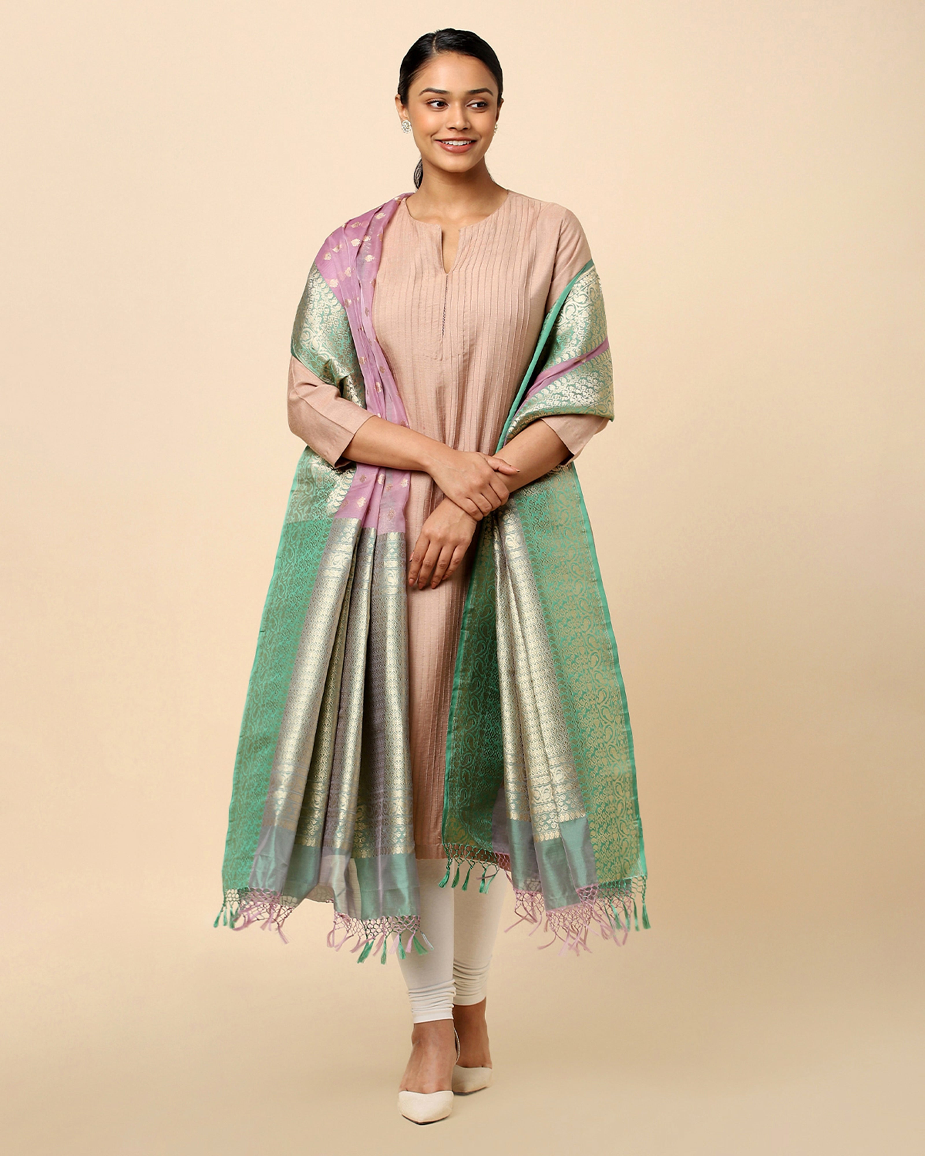 Maharani Banarasi Kadwa Silk Dupatta