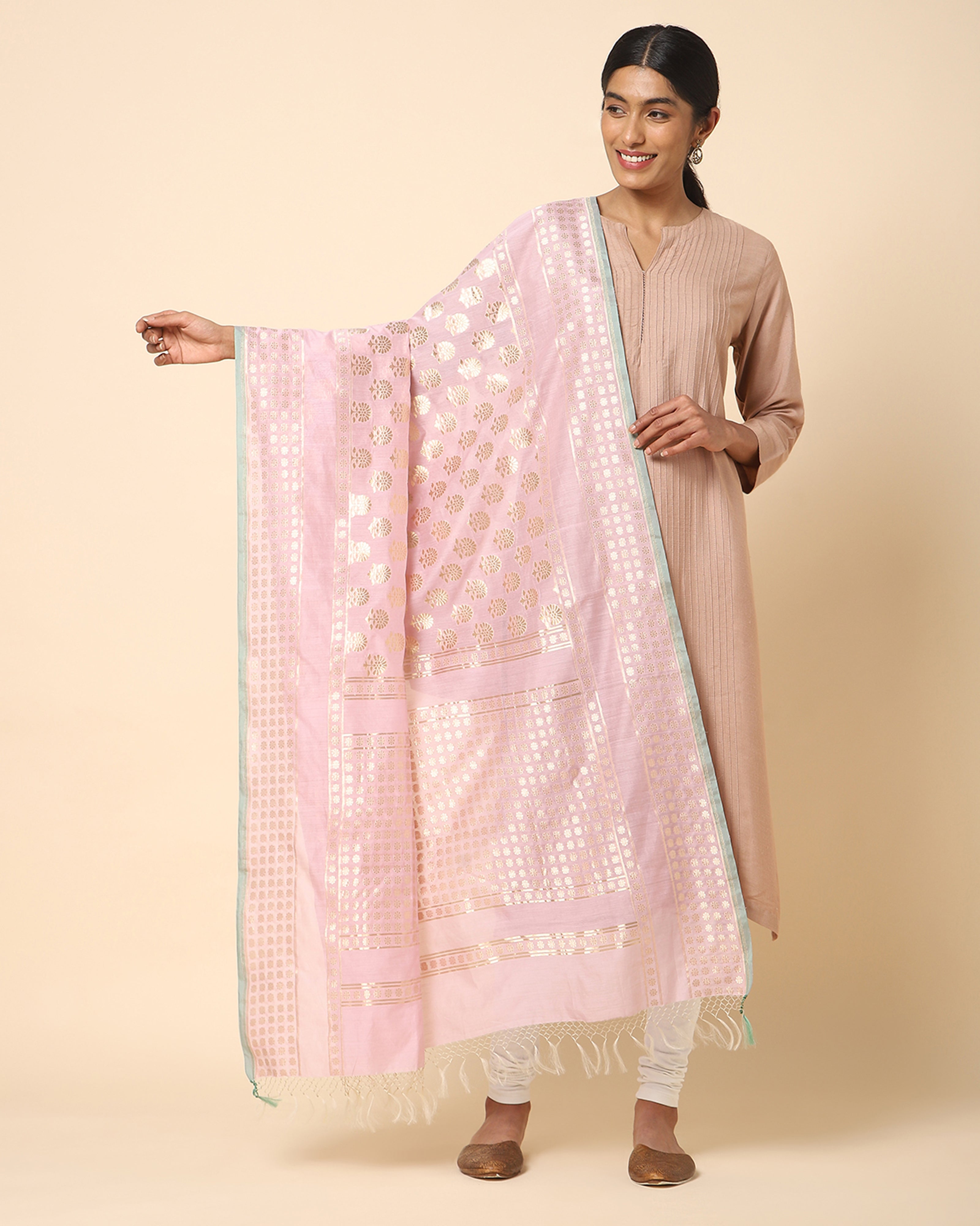 Aadhila Banarasi Powdi Silk Cotton Dupatta