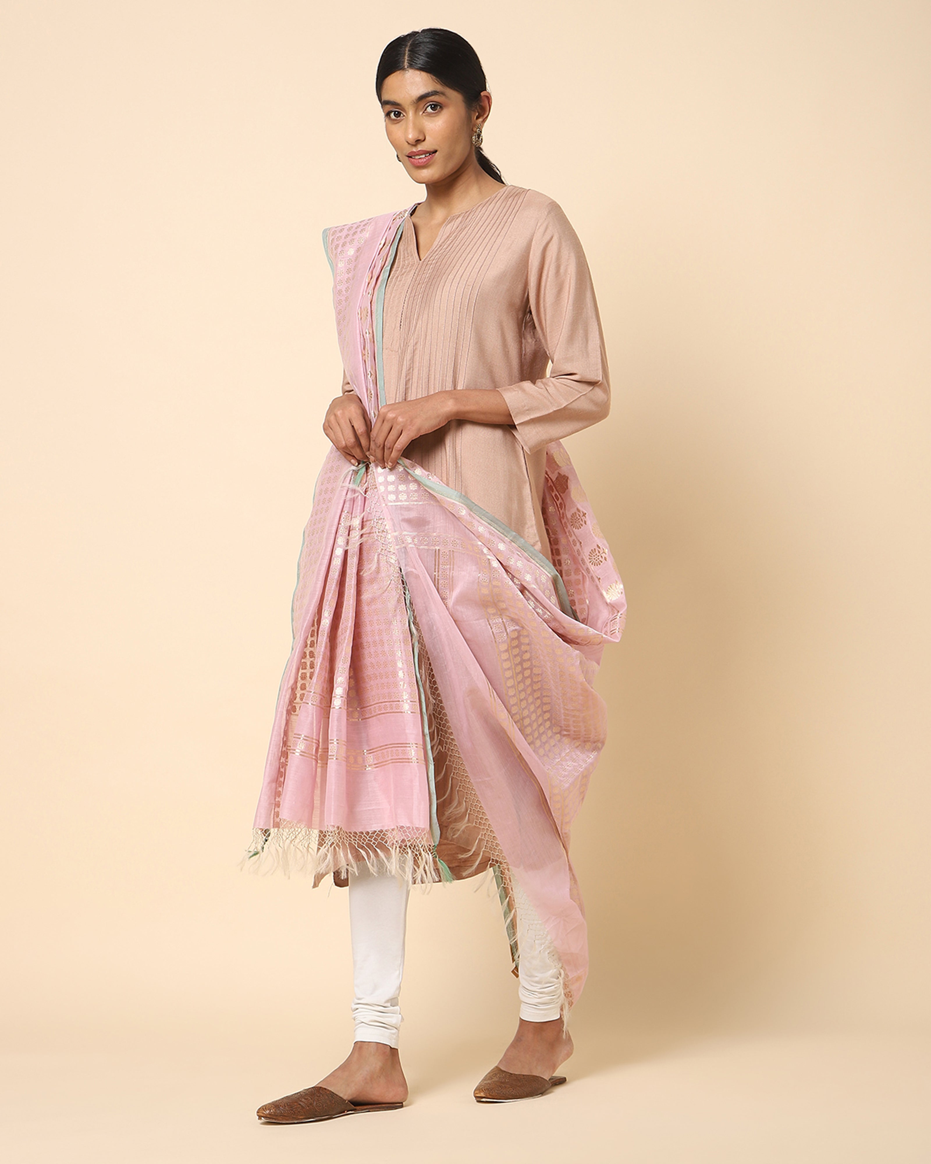 Aadhila Banarasi Powdi Silk Cotton Dupatta